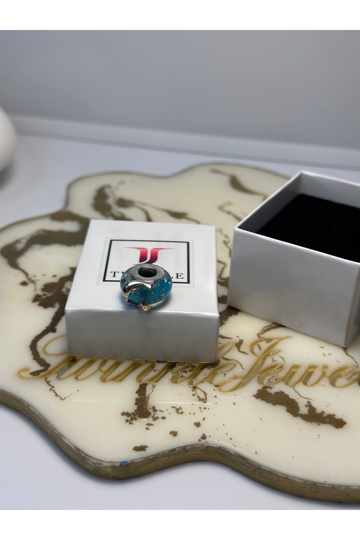 Twinkle Jewellery Yunuslu Mavi Murano Charm