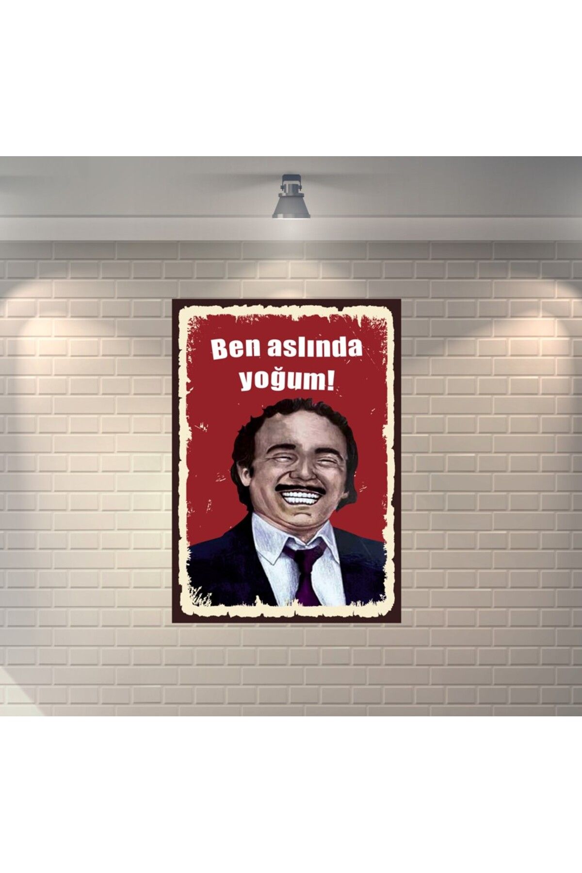 BBO REKLAM Buran Altıntop Ben Aslında Yoğum Retro Ahşap Poster