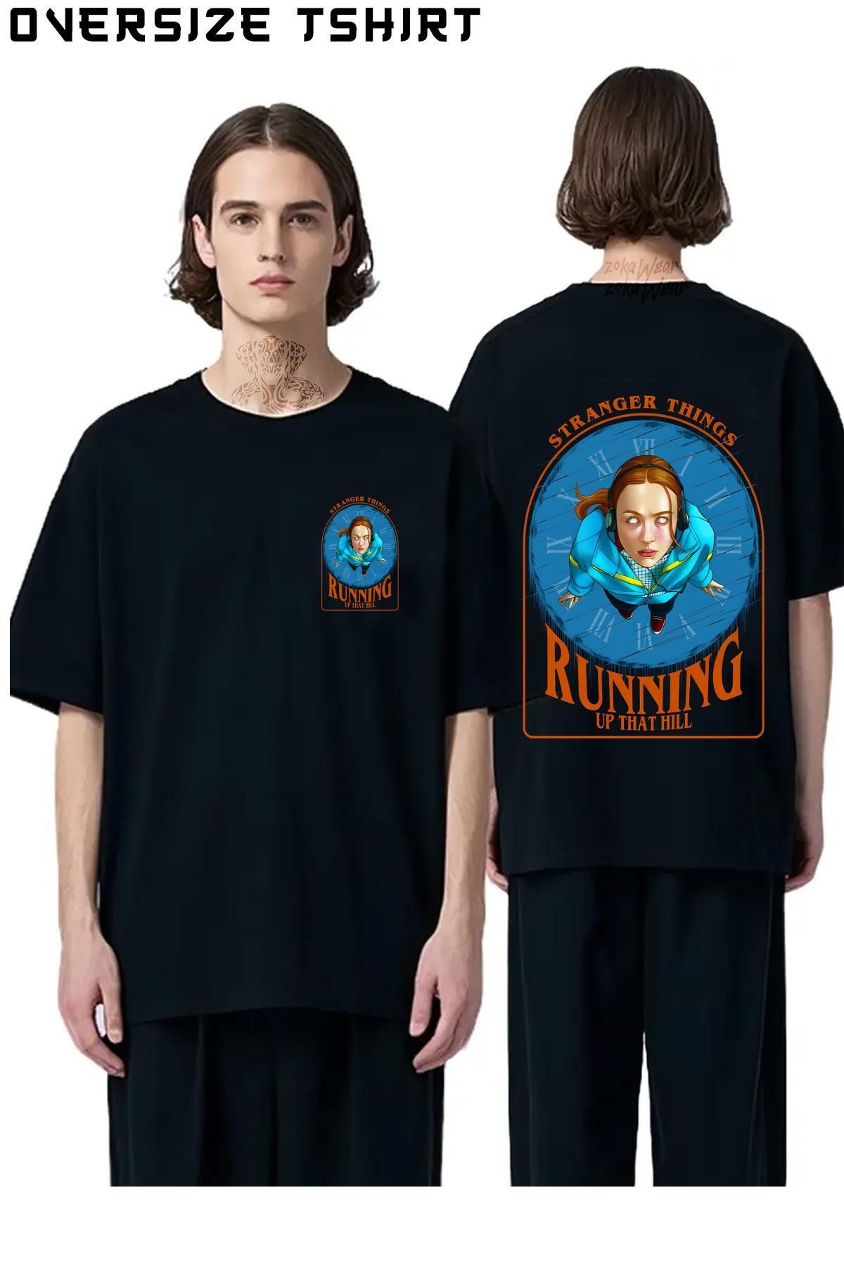 ZOKAWEAR Stranger-Things-Max-Mayfield Sırt Baskılı Oversize Tişört