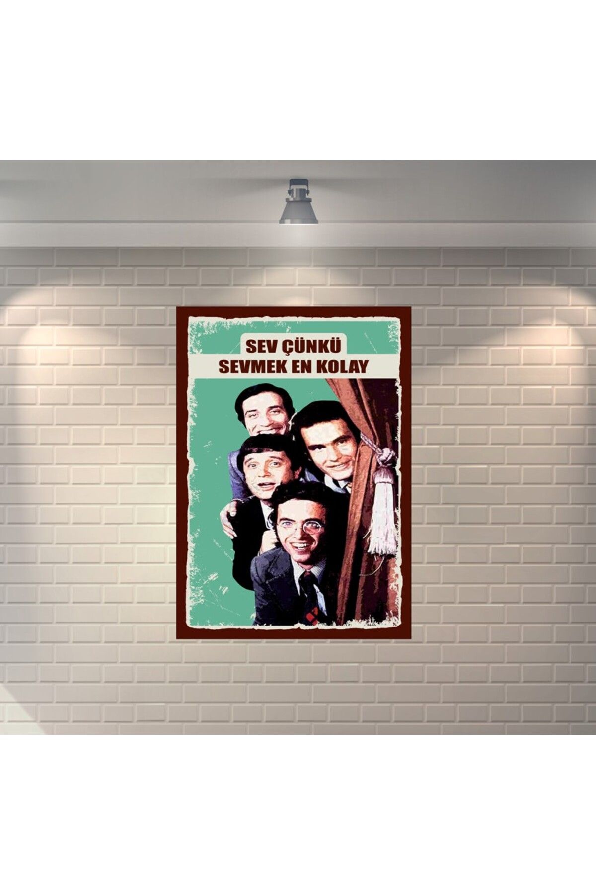 BBO REKLAM Hababam Sınıfı Sev Çünkü Sevmek En Kolay Retro Ahşap Poster