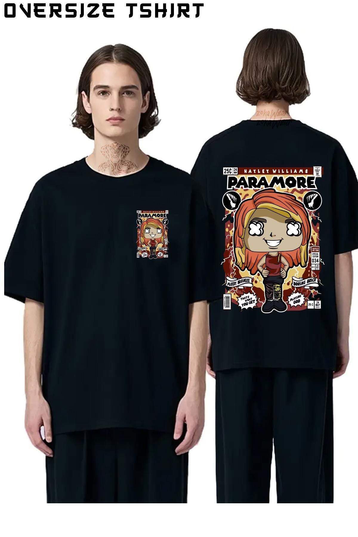 ZOKAWEAR Paramore-Hayley-Williams Sırt Baskılı Oversize Tişört