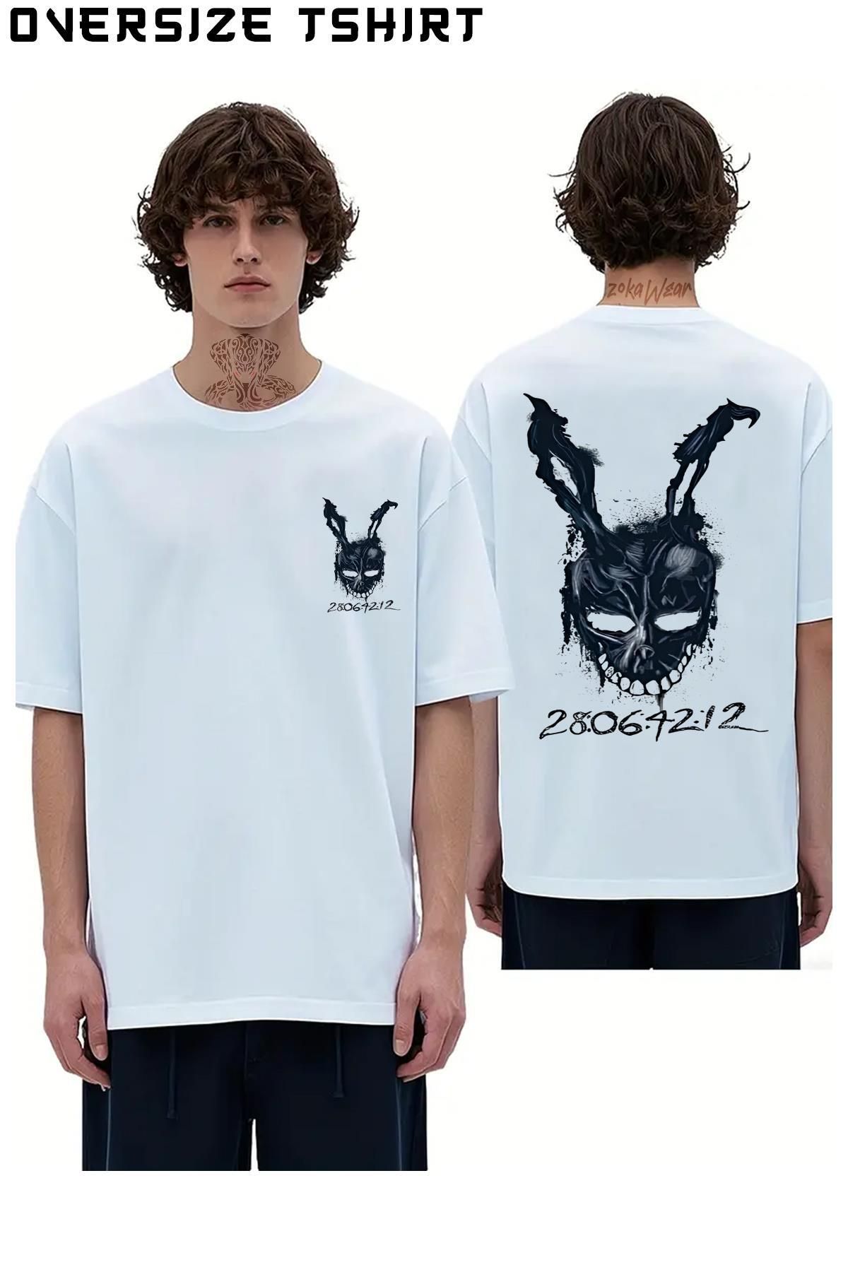 ZOKAWEAR Donnie-Darko-v2 Sırt Baskılı Oversize Tişört