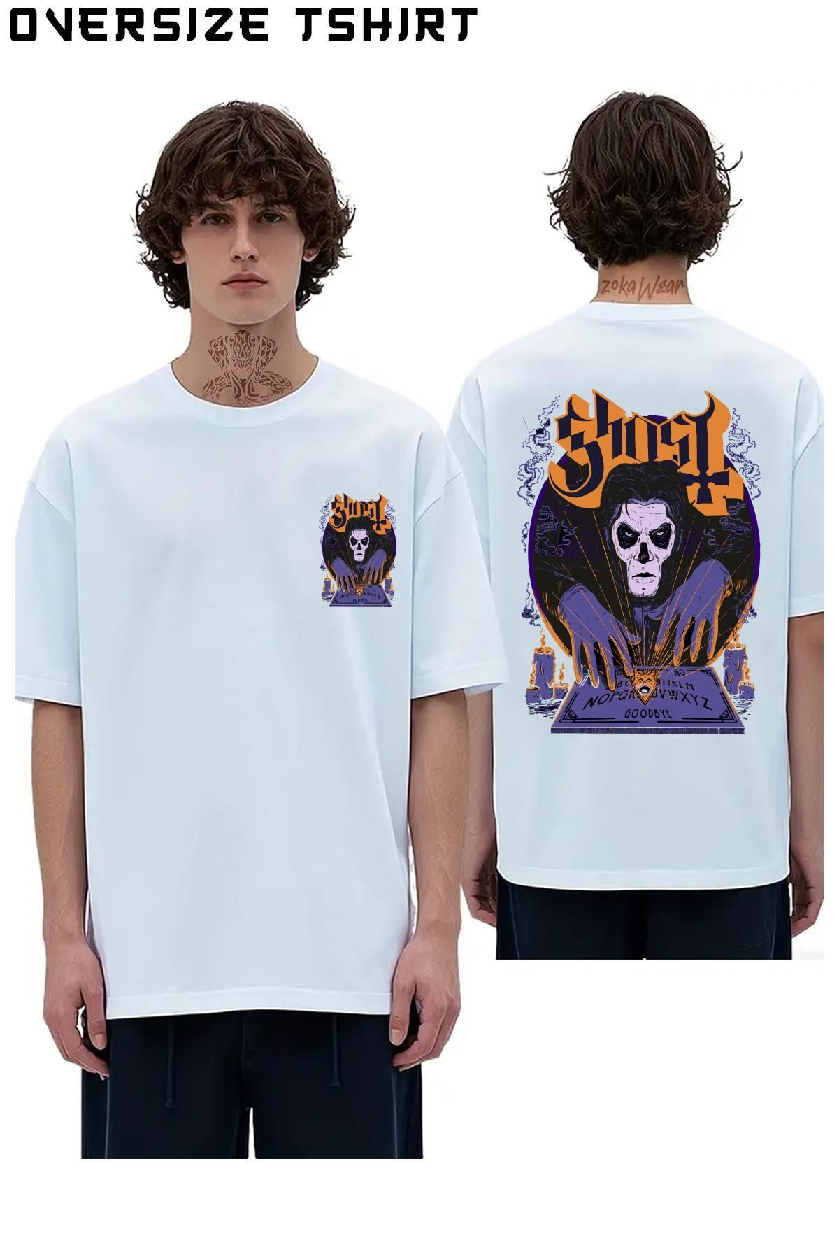 ZOKAWEAR Goodbye-Ghost Sırt Baskılı Oversize Tişört