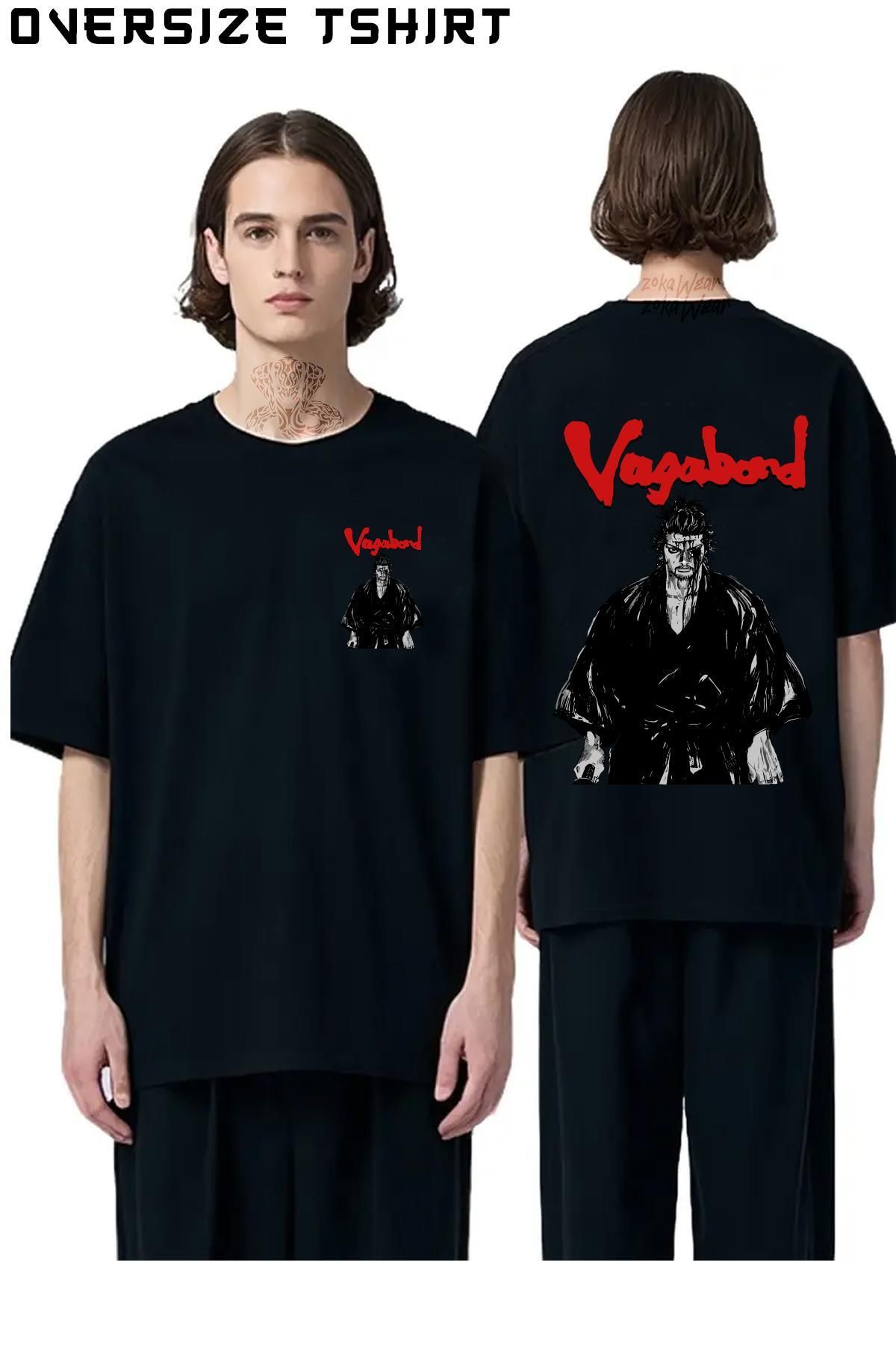 ZOKAWEAR Musashi-Miyamoto-Vagabond Sırt Baskılı Oversize Tişört