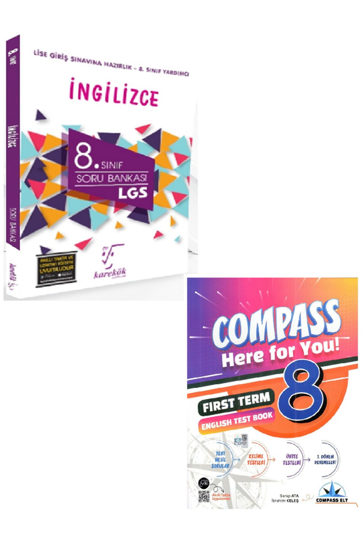 Efsane Yayınları 8.Sınıf Karakök İngilizce Soru Bankası / Compass İngilizce Test Book HEDİYE - 2 KİTAP SET