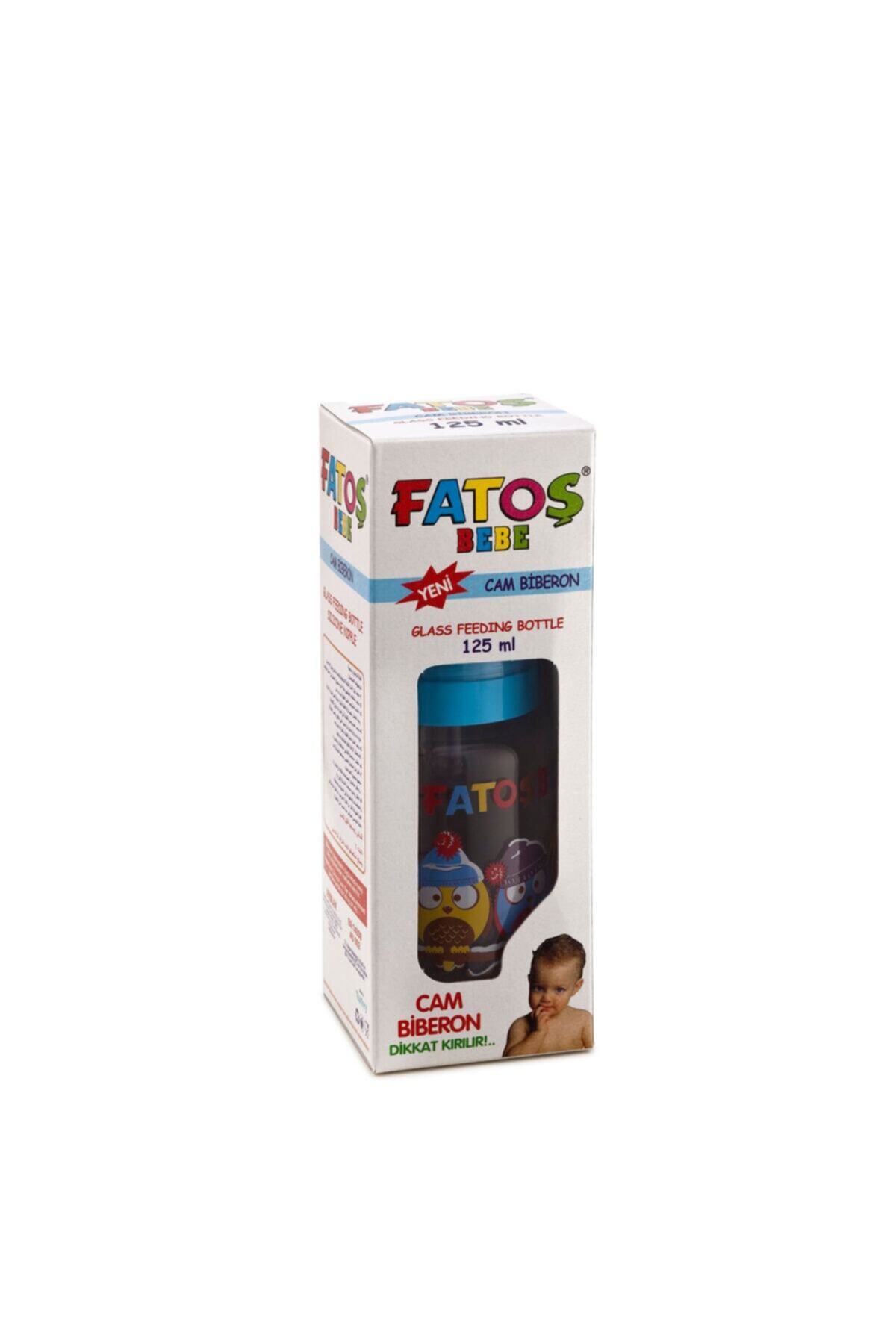 abnturk 1 Adet Silikon Uçlu Orta Akışlı Cam Biberon 125 ml