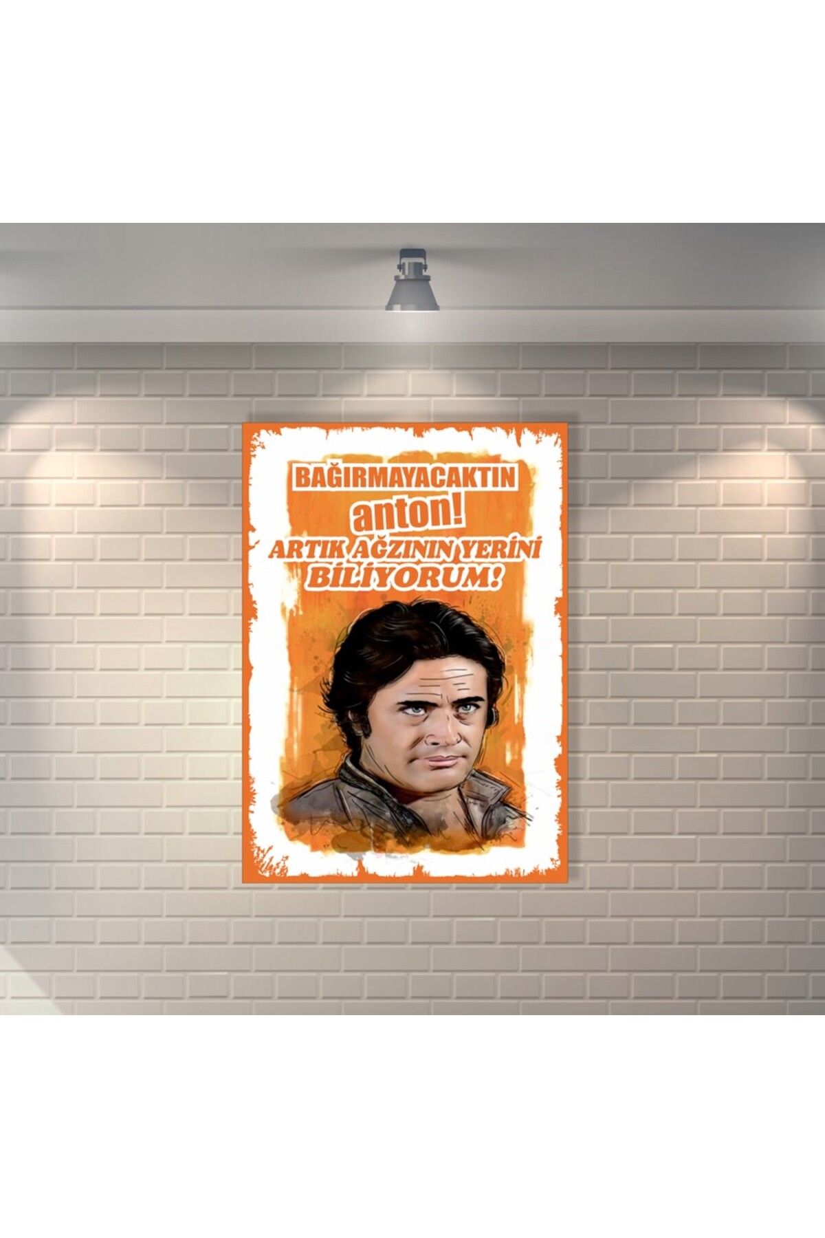 BBO REKLAM Cüneyt Arkın Retro Ahşap Poster