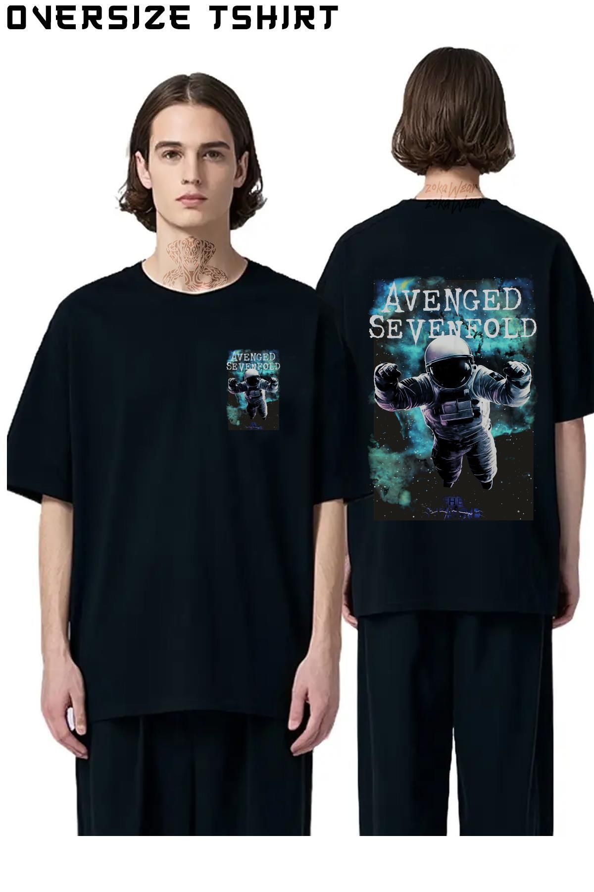 ZOKAWEAR Avenged-Sevenfold-6 Sırt Baskılı Oversize Tişört