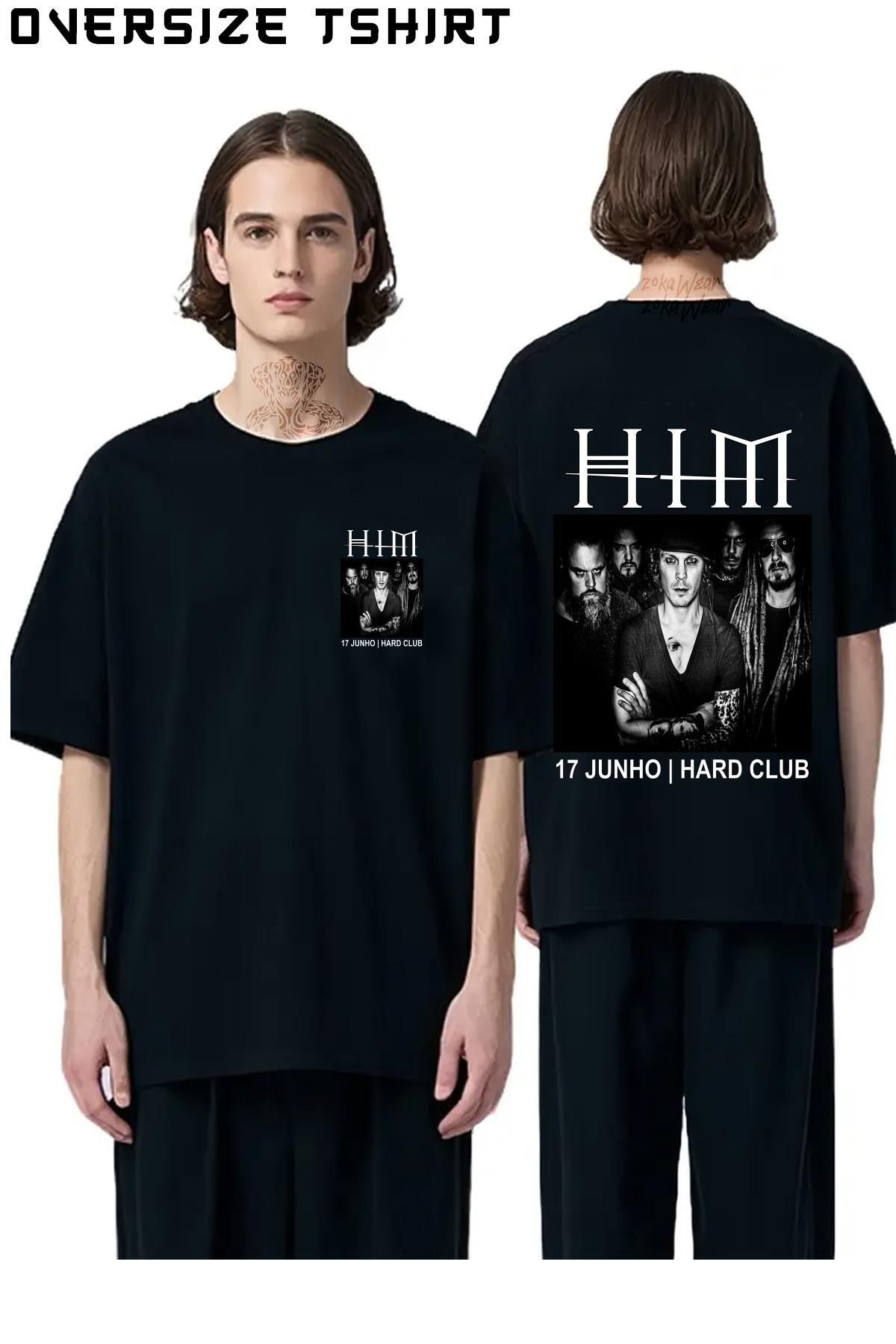 ZOKAWEAR Hım-Hard-Club Sırt Baskılı Oversize Tişört