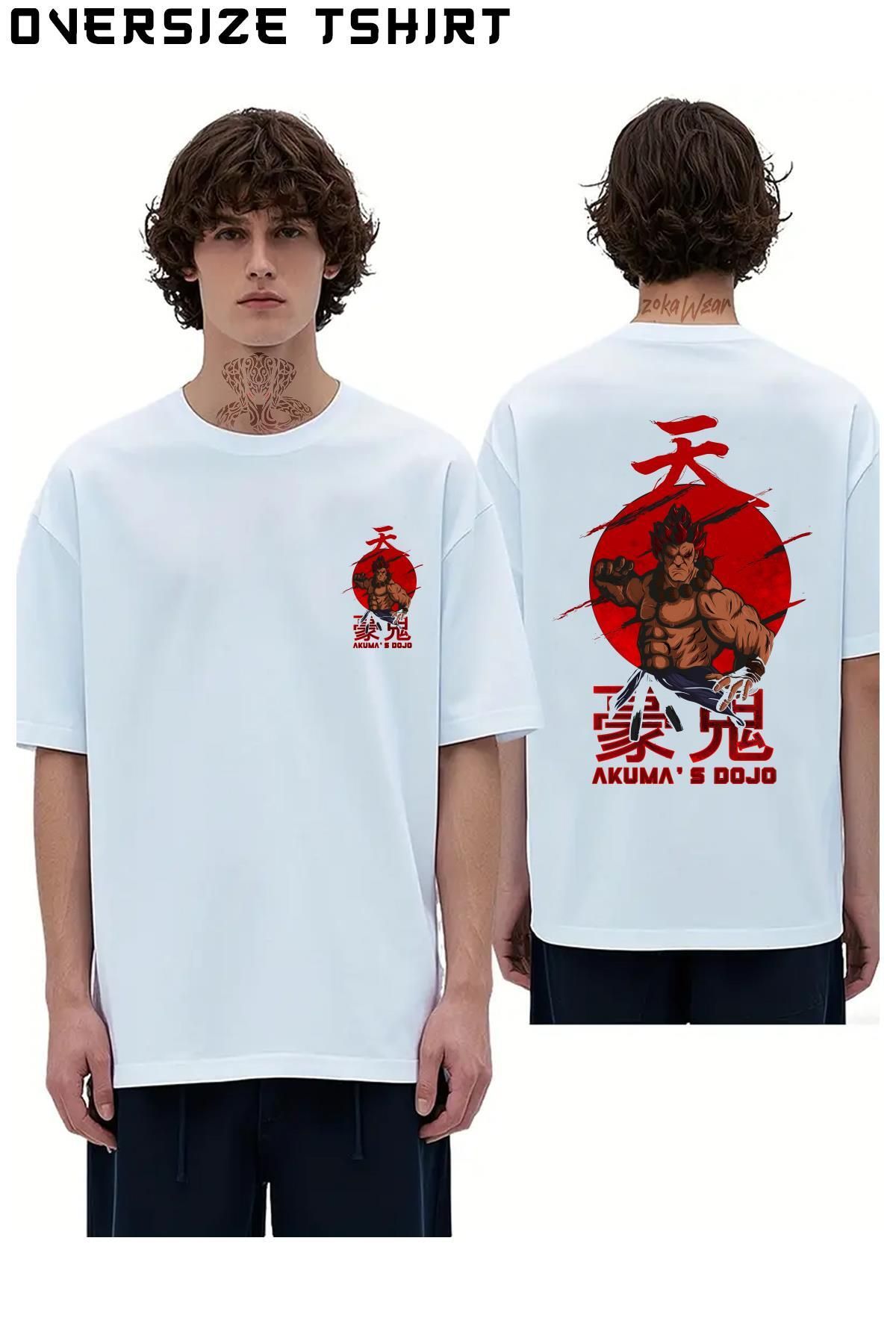 ZOKAWEAR Akuma's-Dojo---V2 Sırt Baskılı Oversize Tişört
