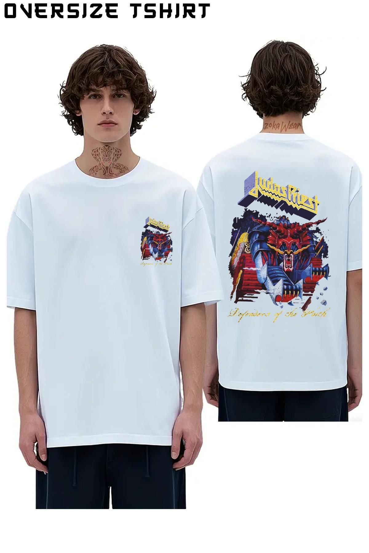 ZOKAWEAR Judas-Priest2003 Sırt Baskılı Oversize Tişört
