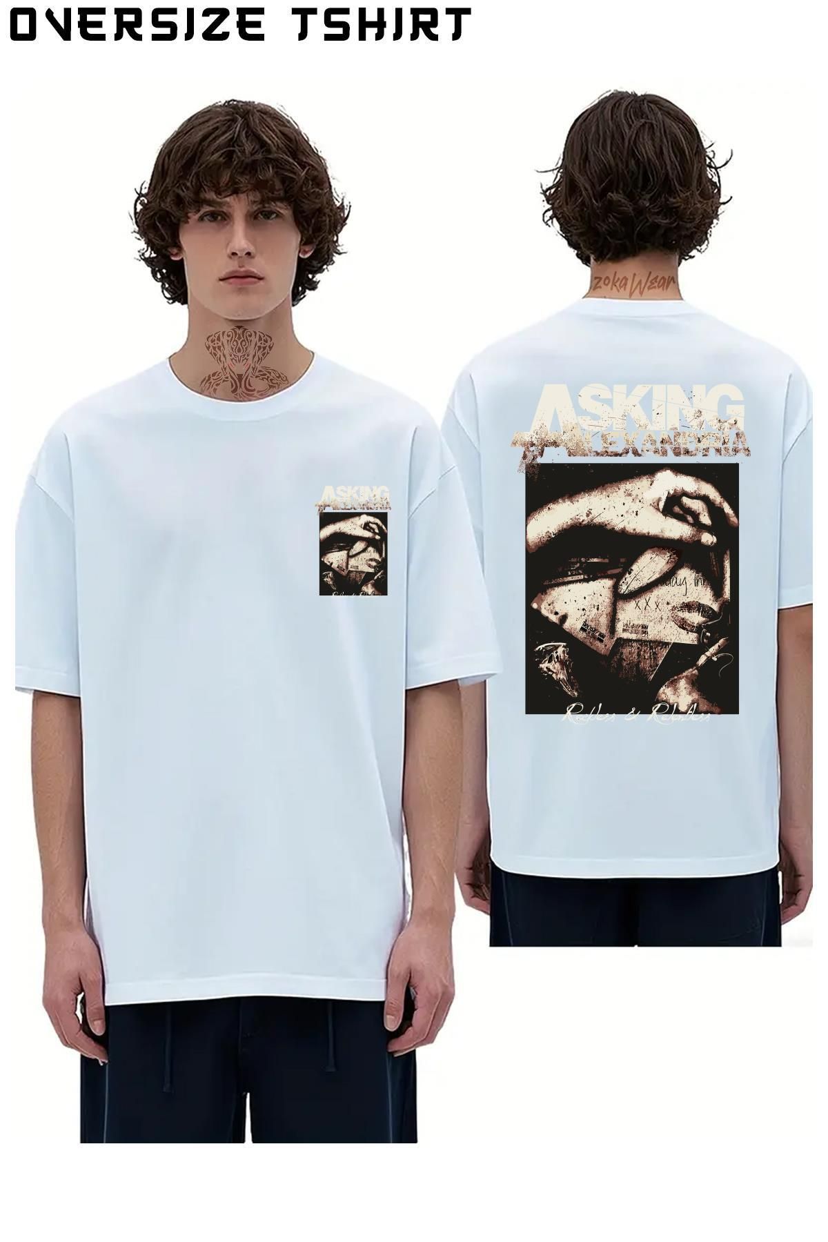 ZOKAWEAR Asking-Alexandria Sırt Baskılı Oversize Tişört