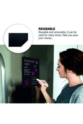 Sezginer Tasarım Buzdolabı Mıknatısı 1 Adet 25x35 Çocuk Kara Tahta Manyetik Y...