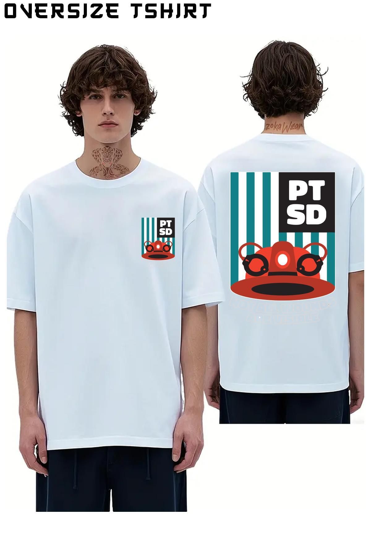 ZOKAWEAR Not-all-wounds-are-visible Sırt Baskılı Oversize Tişört