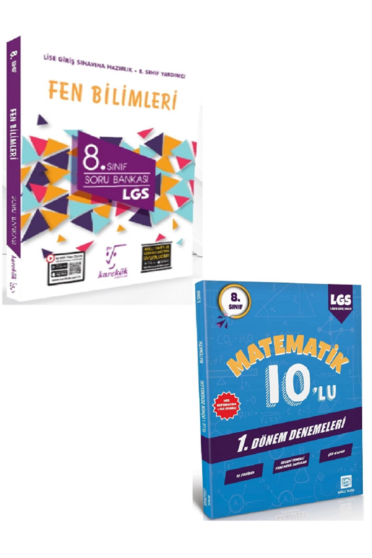Efsane Yayınları 8.Sınıf Karakök Fen Bilimleri Soru Bankası / Matematik 10'Lu Deneme HEDİYE - 2 KİTAP SET