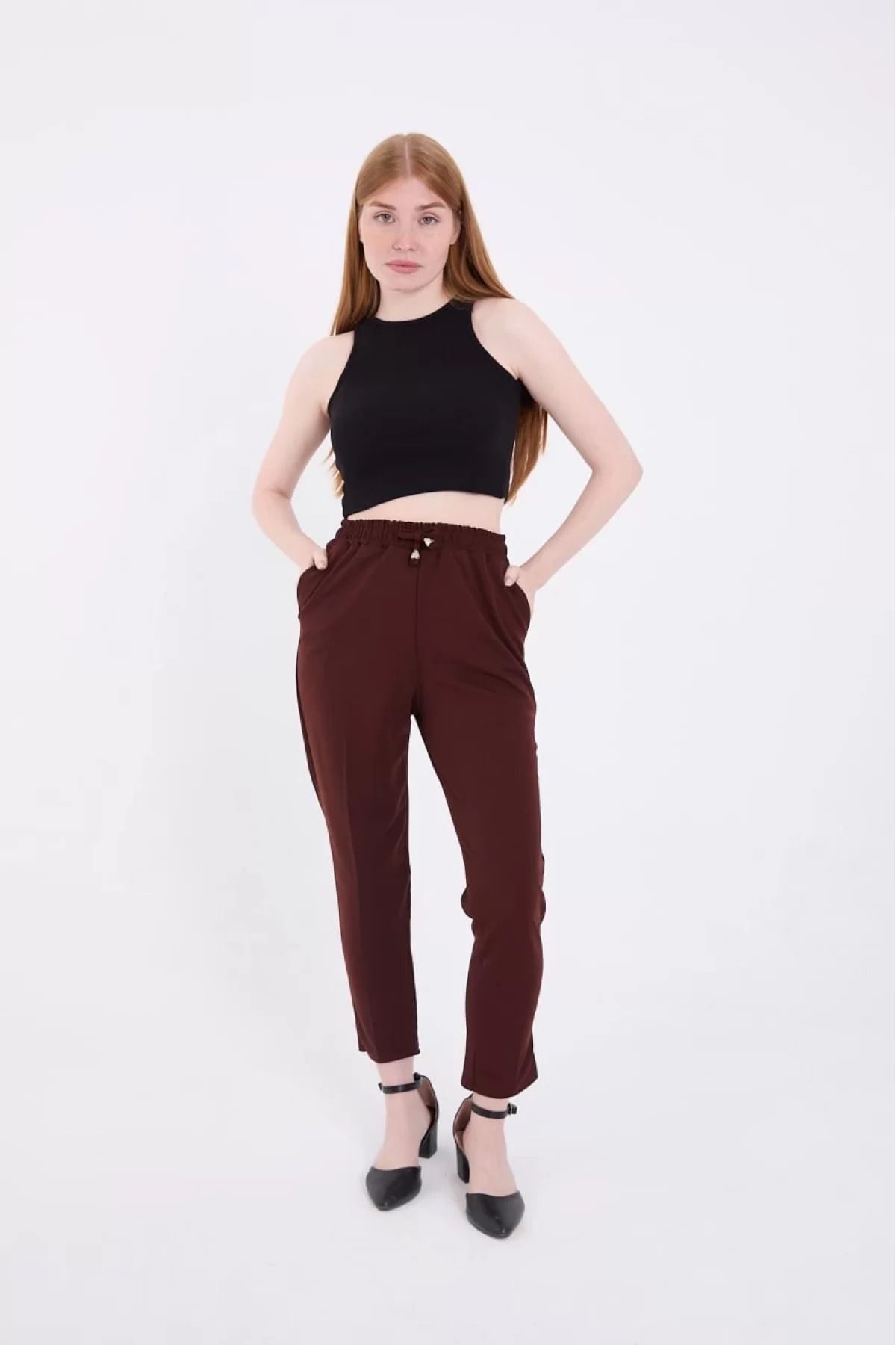BBbutik Kadın Tam Kalıp Basic Eşofman Pantolon