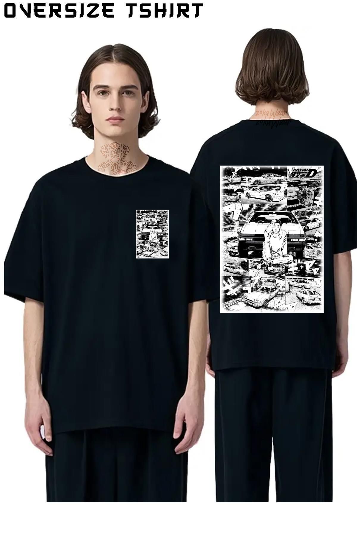 ZOKAWEAR Initial-D-Manga-Takumi Sırt Baskılı Oversize Tişört