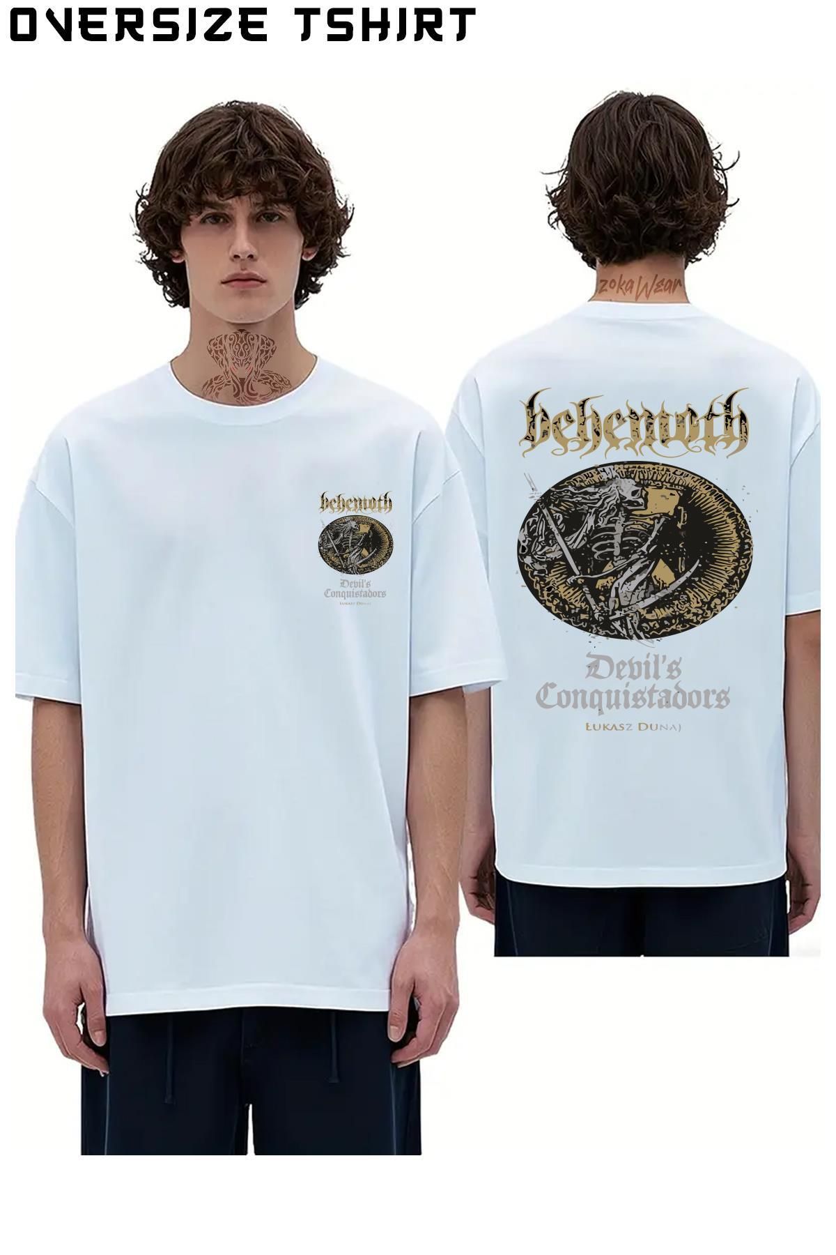 ZOKAWEAR Reaper-Behemoth Sırt Baskılı Oversize Tişört