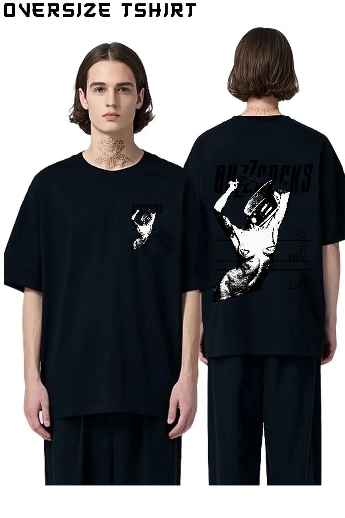 ZOKAWEAR Buzzcocks Sırt Baskılı Oversize Tişört