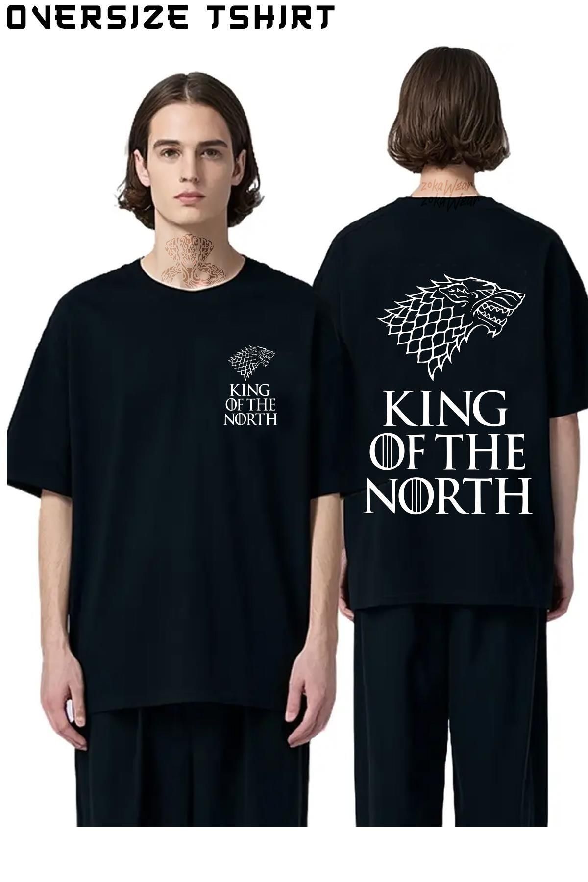 ZOKAWEAR King-Game-Of-Thrones Sırt Baskılı Oversize Tişört