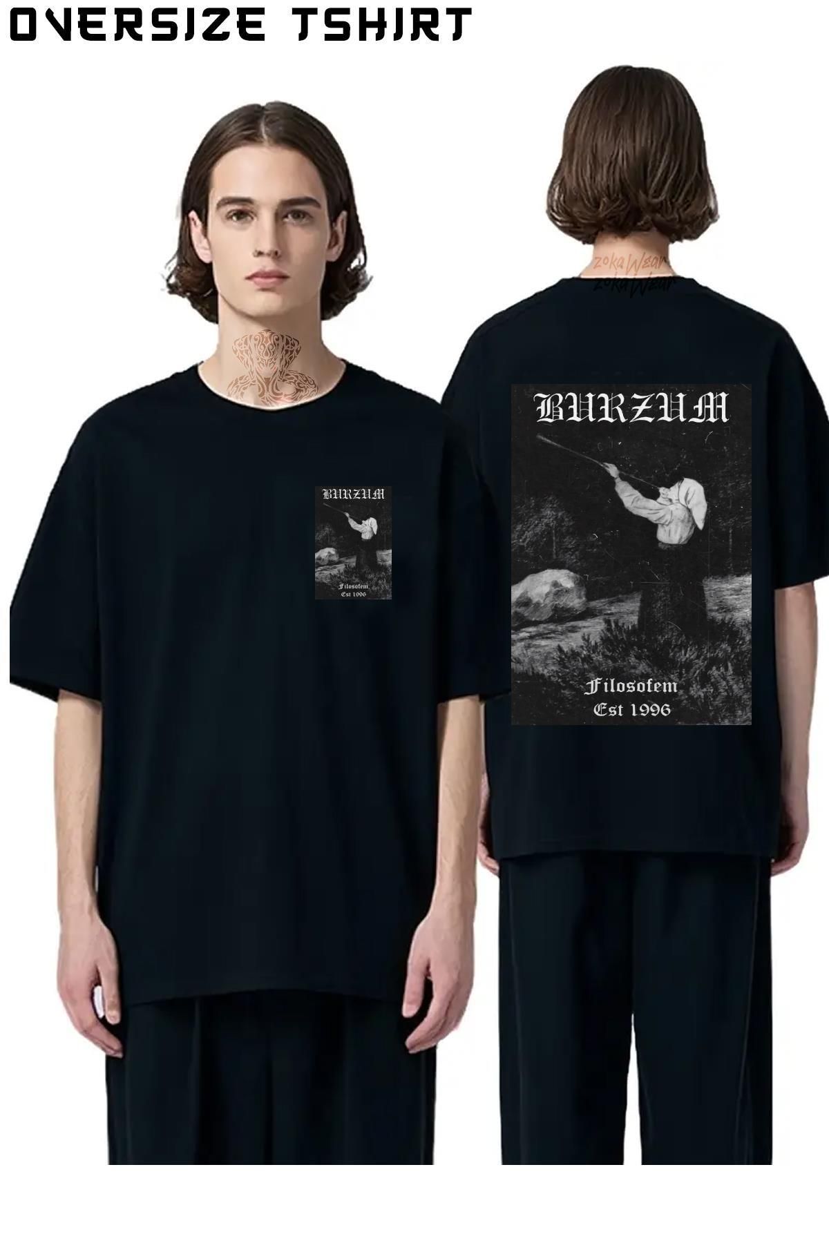 ZOKAWEAR Filosofem-Burzum Sırt Baskılı Oversize Tişört