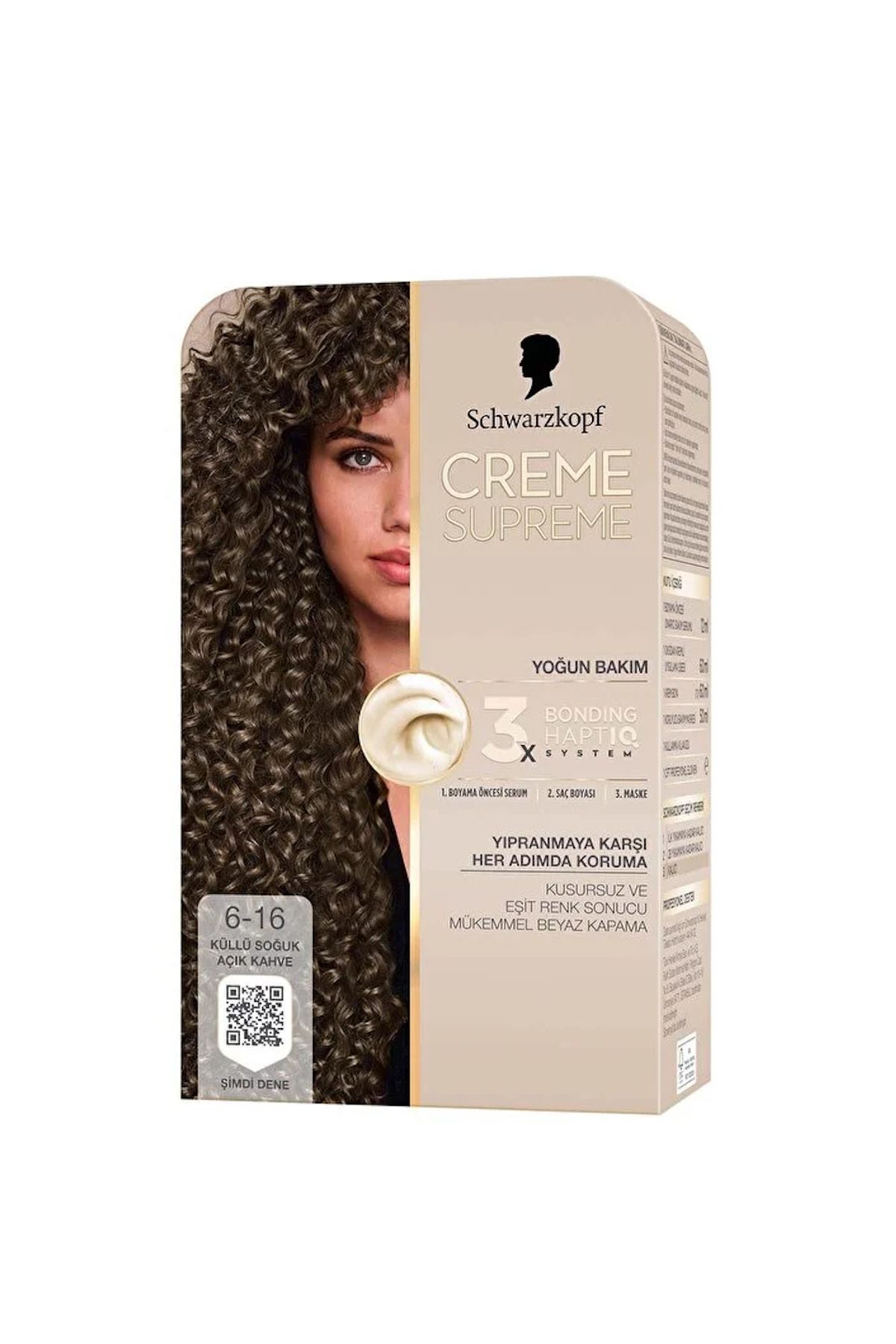 Schwarzkopf Creme Supreme Saç Boyası 6-16 Küllü Soğuk Açık Kahve