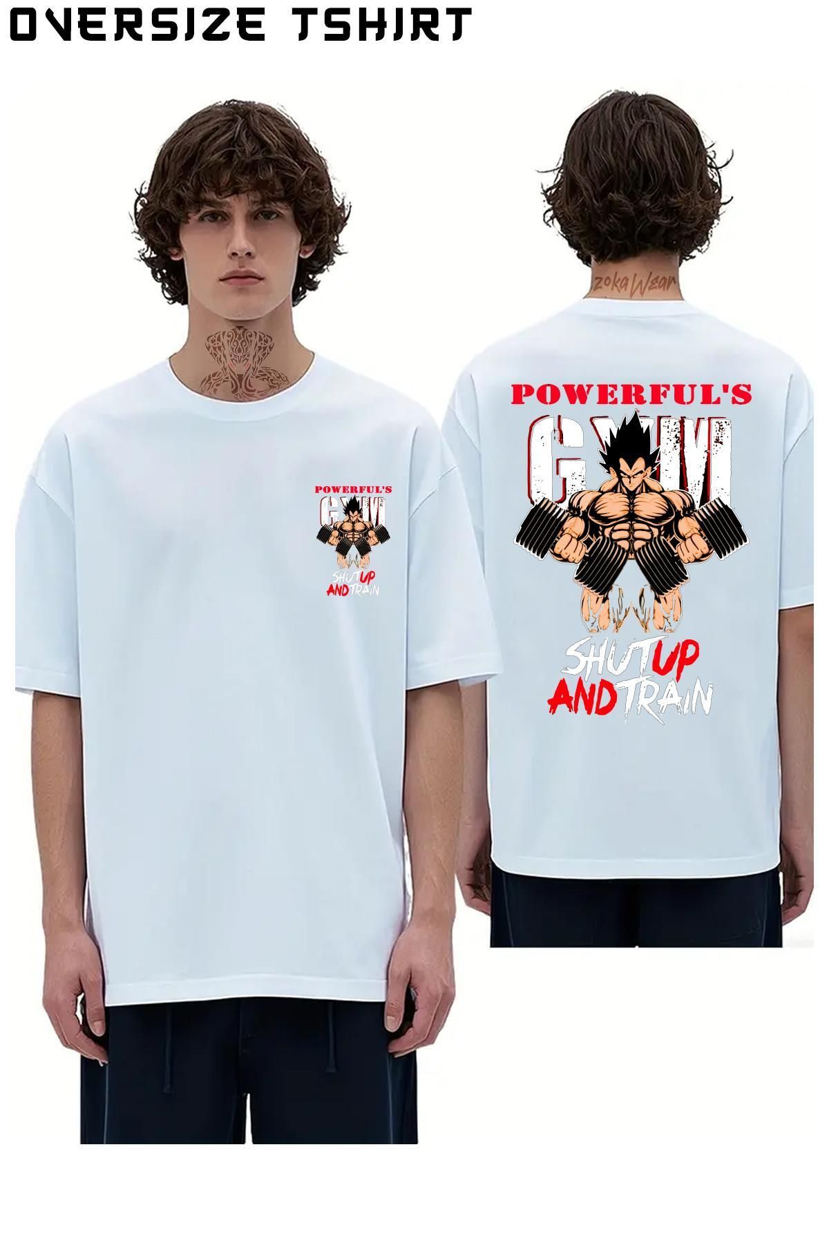 ZOKAWEAR Shut-Up-And-Train Sırt Baskılı Oversize Tişört