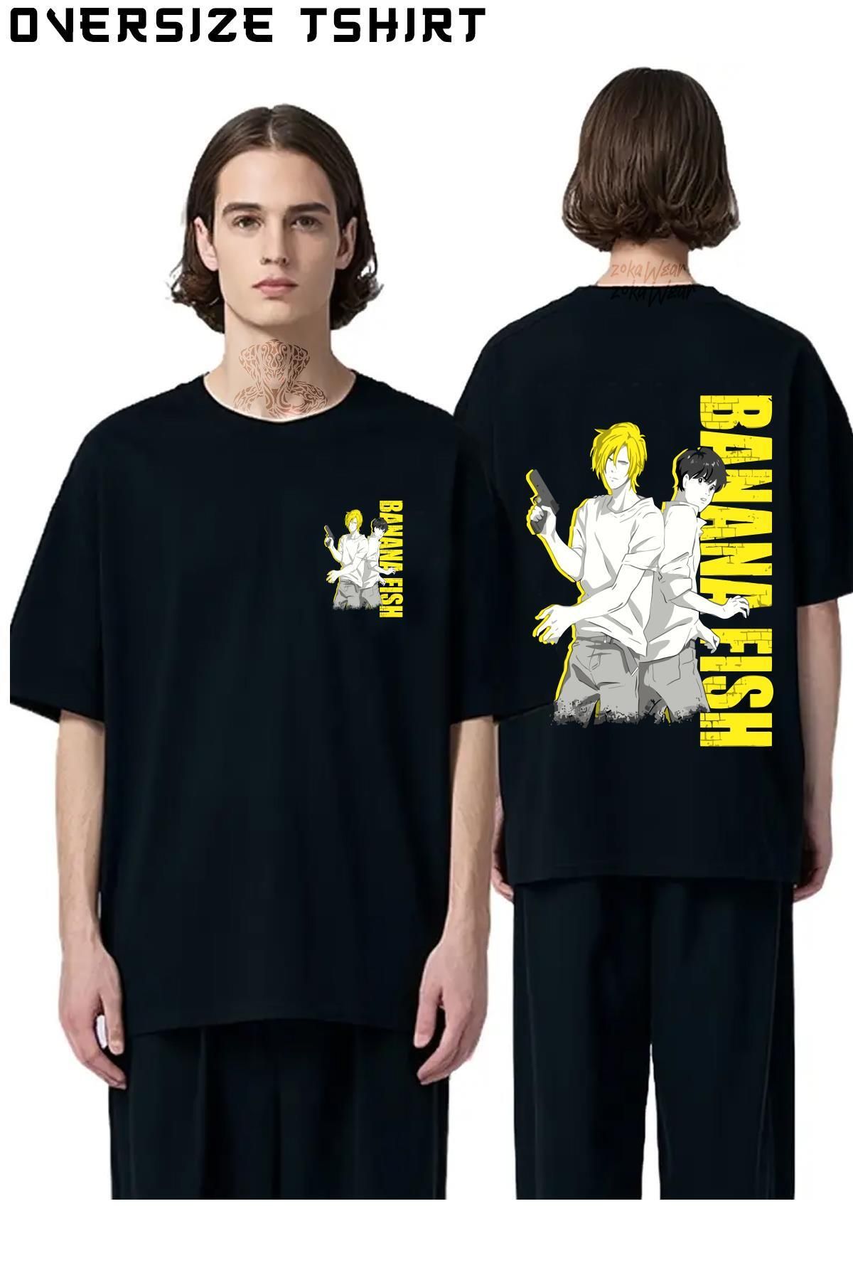 ZOKAWEAR Banana-Fish Sırt Baskılı Oversize Tişört
