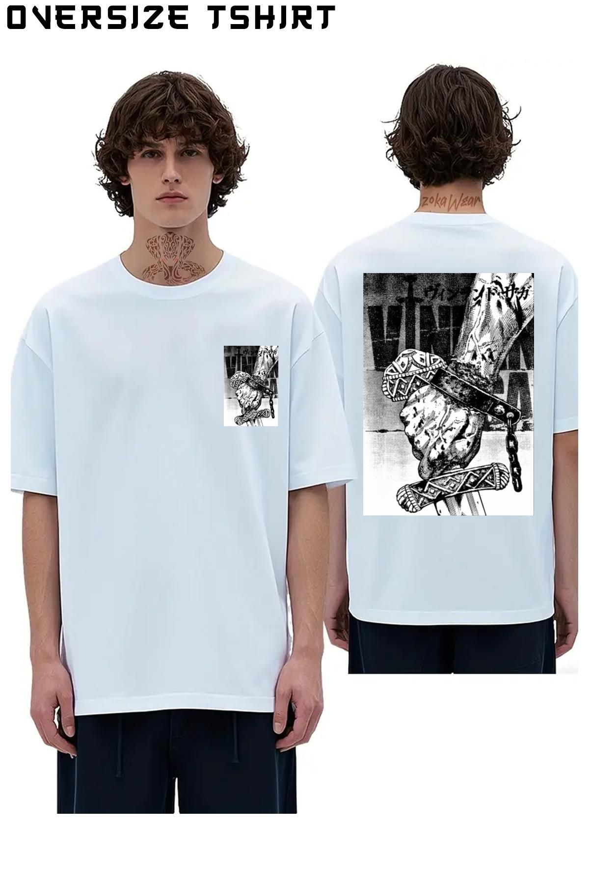 ZOKAWEAR Vinland-Saga2 Sırt Baskılı Oversize Tişört