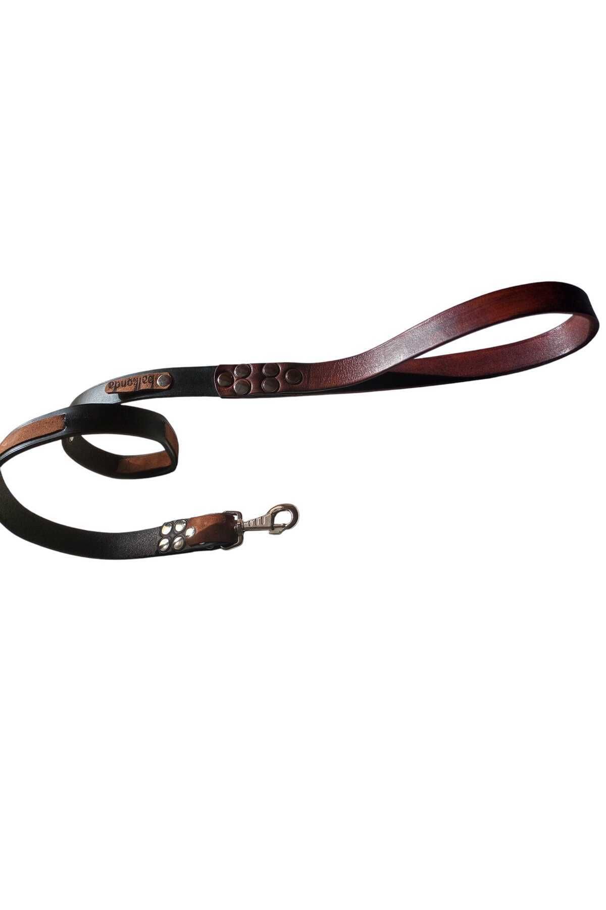 balkonda Köpek Gezdirme Tasması Hakiki Deri Kalınlık:4mm Genişlik:2,5cm Uzunluk:110cm Dog Leash B1-5