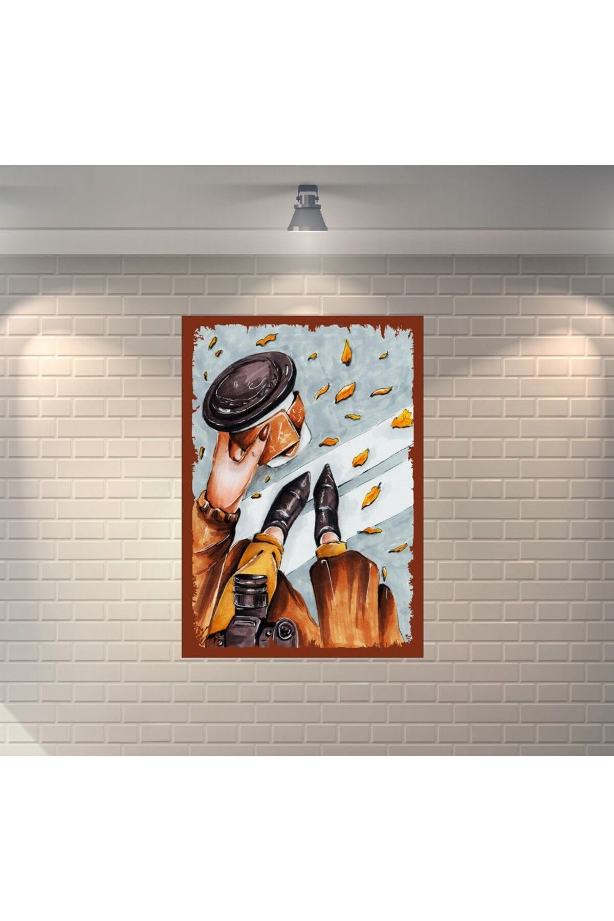 BBO REKLAM Sonbahar Vibe Retro Ahşap Poster