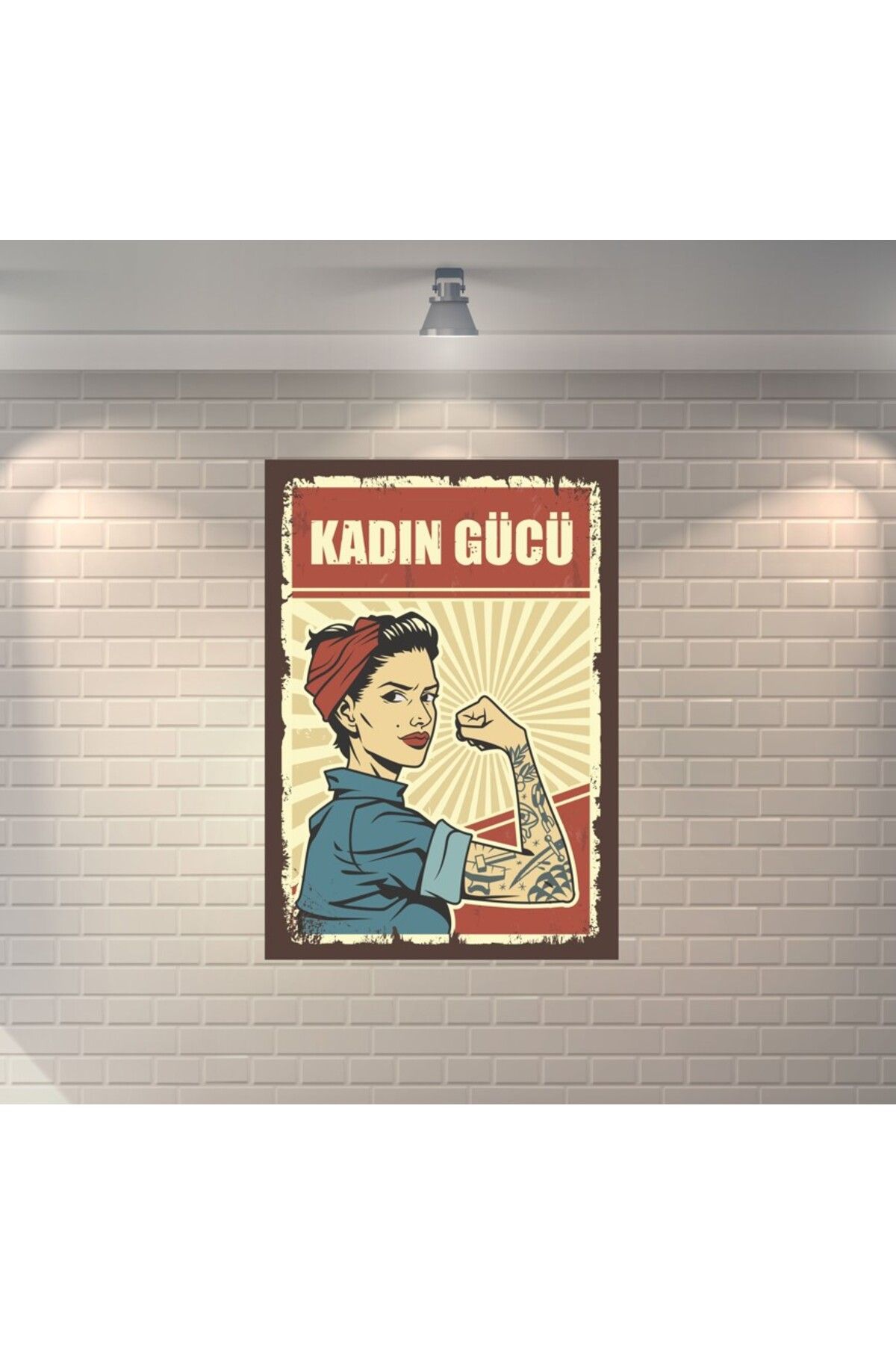BBO REKLAM Kadın Gücü Retro Ahşap Poster