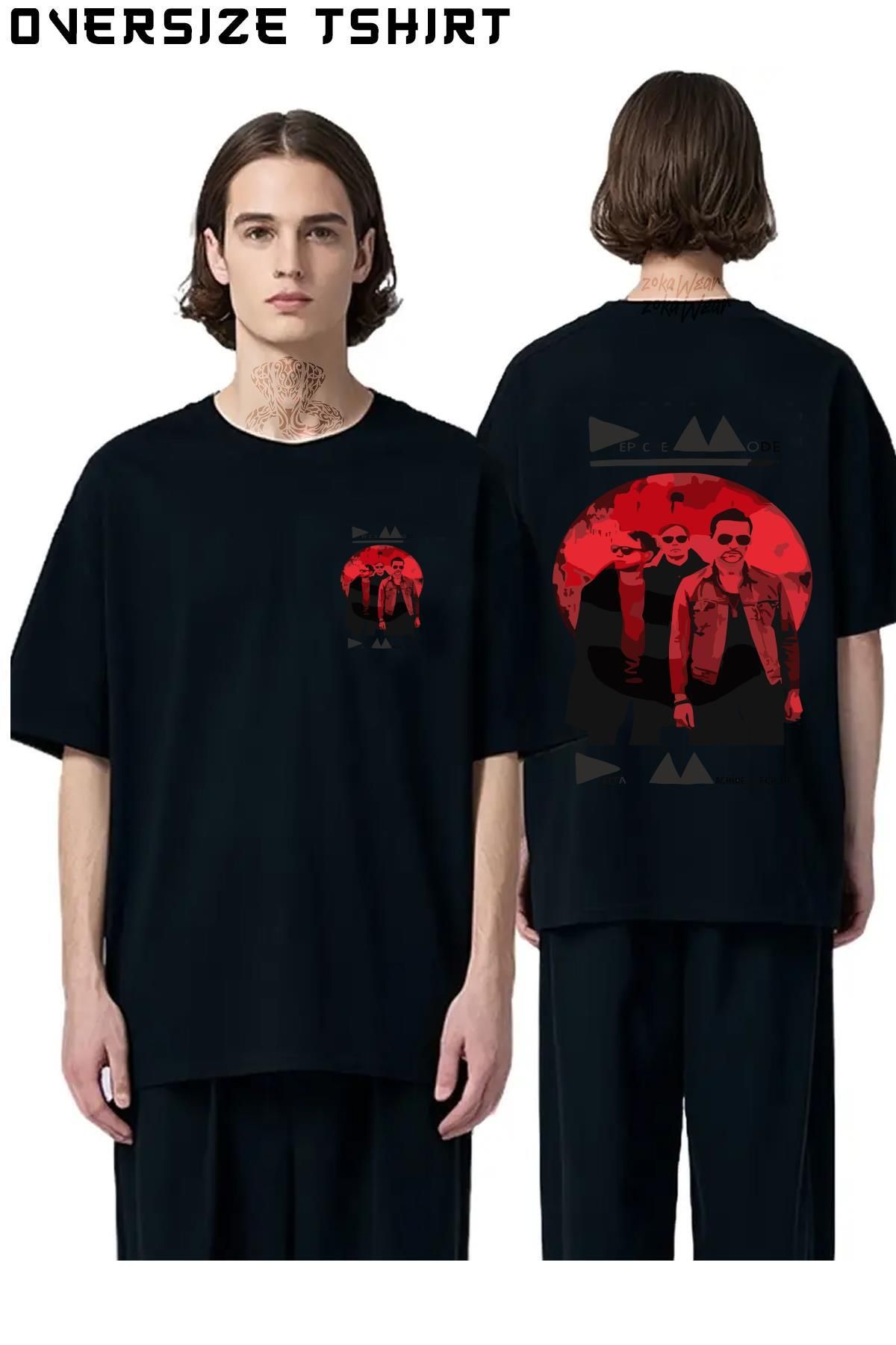 ZOKAWEAR Depeche-Mode-v5 Sırt Baskılı Oversize Tişört