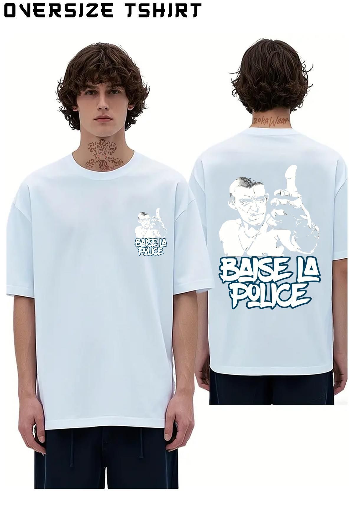 ZOKAWEAR la-haine-the-hate-anti-police Sırt Baskılı Oversize Tişört