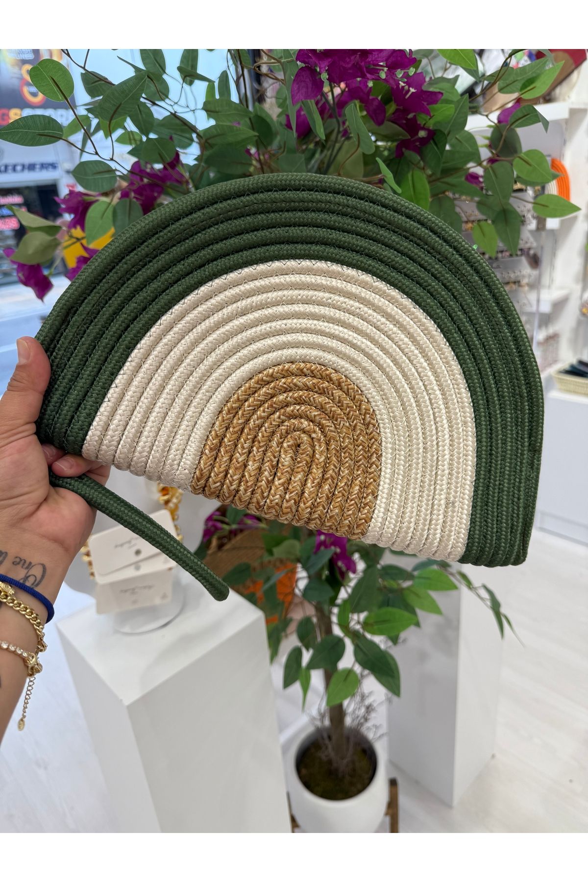My violet accesorize JÜT HASIR RENKLİ CLUTCH ÇANTA