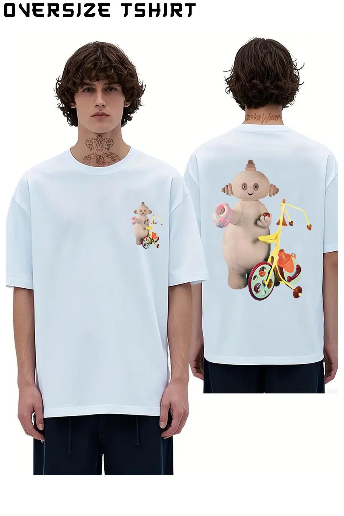 ZOKAWEAR Makka-Pakka Sırt Baskılı Oversize Tişört