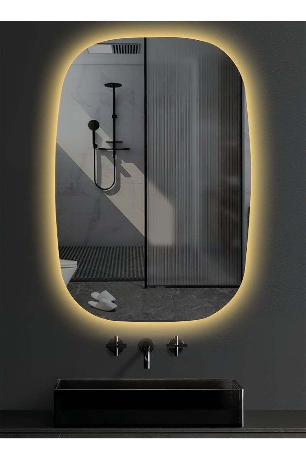 Taimi-LED Bathroom Mirror with Smart Touch Control Vanity Mirror with 3 Adjustable Temperatures 80x60cm 8