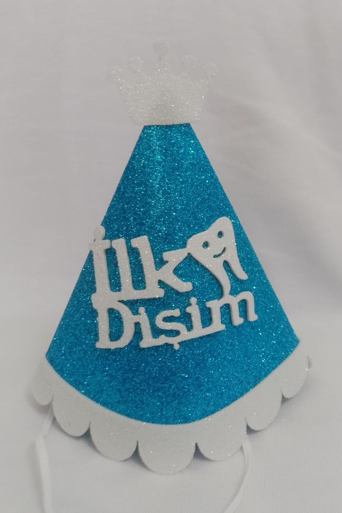 BKMC PARTY Kukuleta Mavi Renk İlk Dişim Şapkası İlk Dişim Partisi Süsü İlk Dişim Bebek Şapkası Süsü