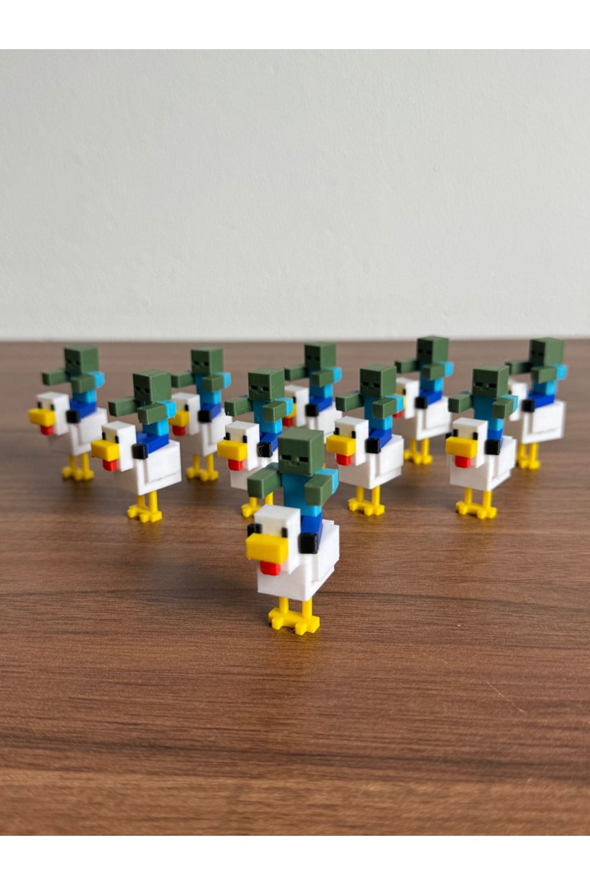 NOMOTHETIC Minecraft Chicken Jockey – Eğlenceli Meme Figürü (3D Baskı)