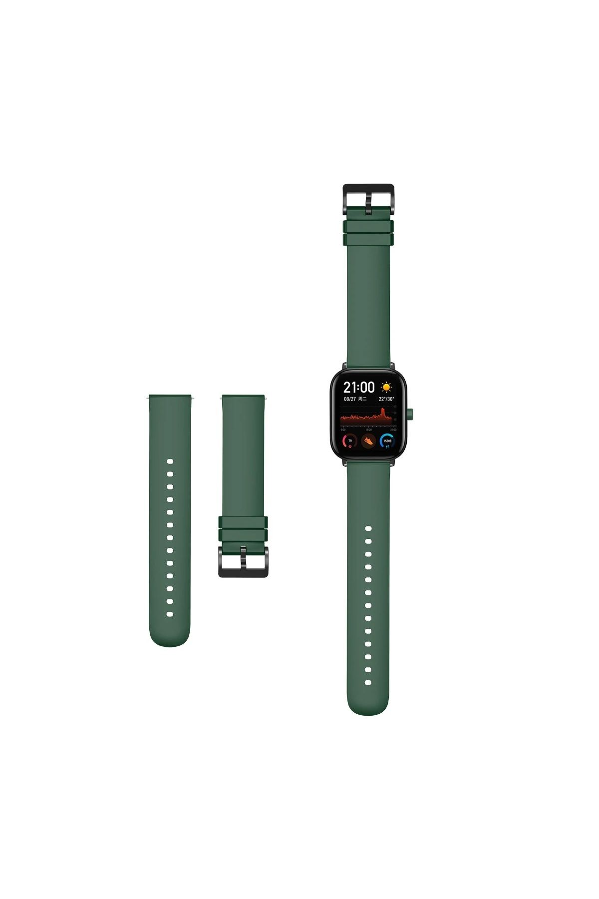 Dmay Amazfit Cheetah (Square) Uyumlu Tokalı Silikon Kordon 20MM