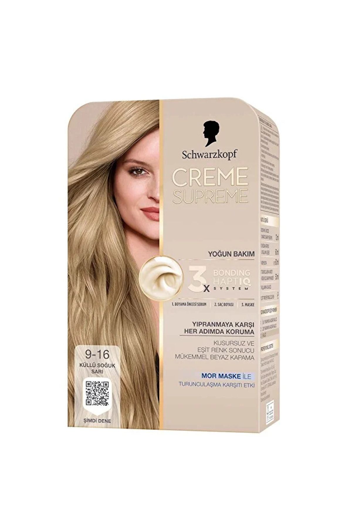 Schwarzkopf Creme Supreme Saç Boyası 9-16 Küllü Soğuk Sarı