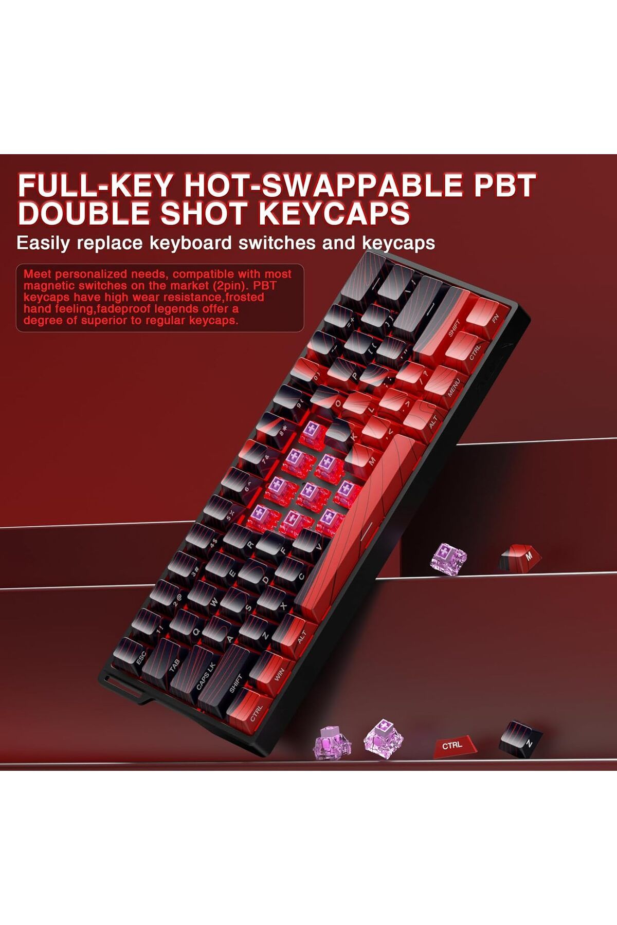 Aula-WIN60 HE Max Mechanical Gaming Keyboard with Cable, Magnetic Hall Effect Keys 9
