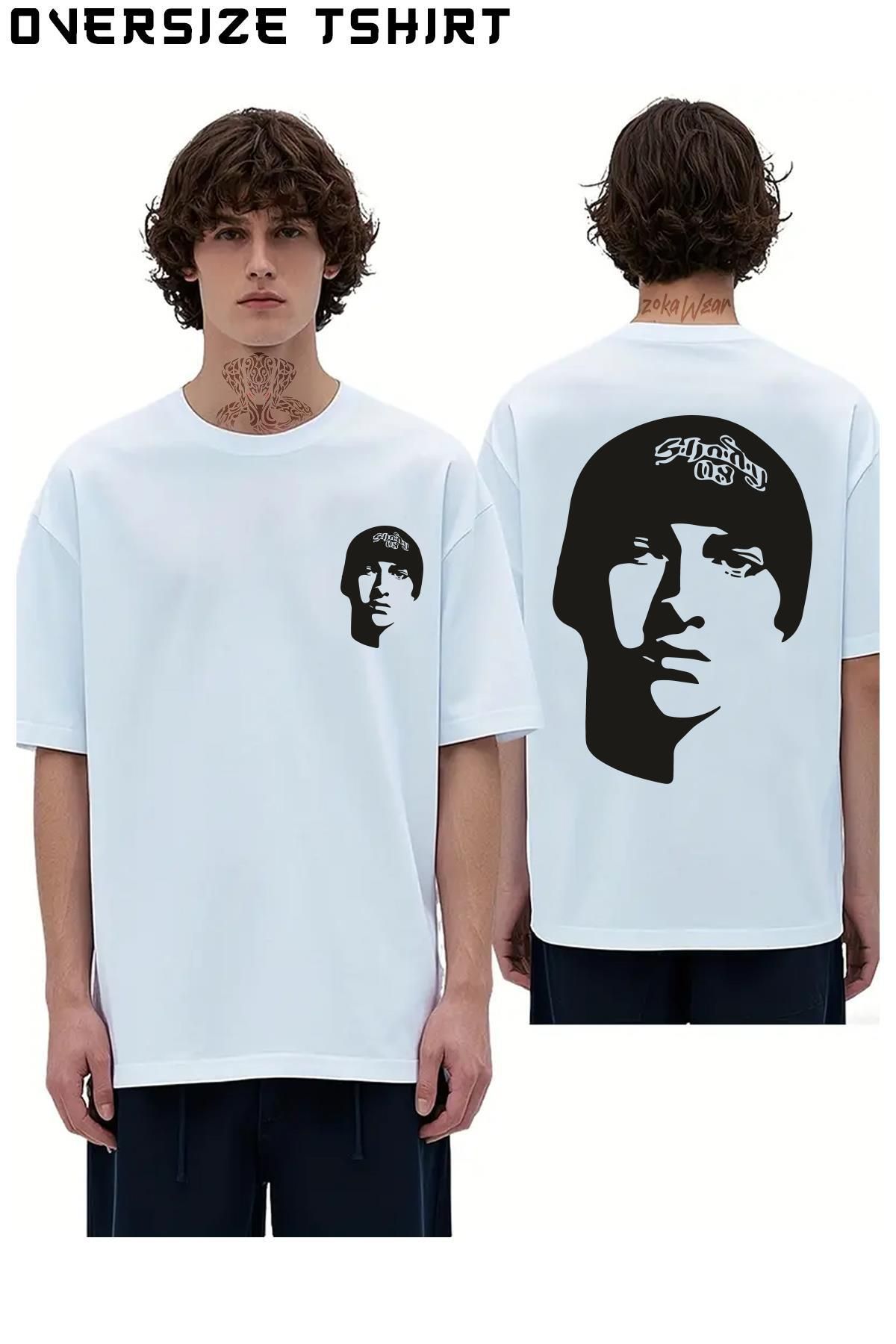 ZOKAWEAR Eminem-v4 Sırt Baskılı Oversize Tişört