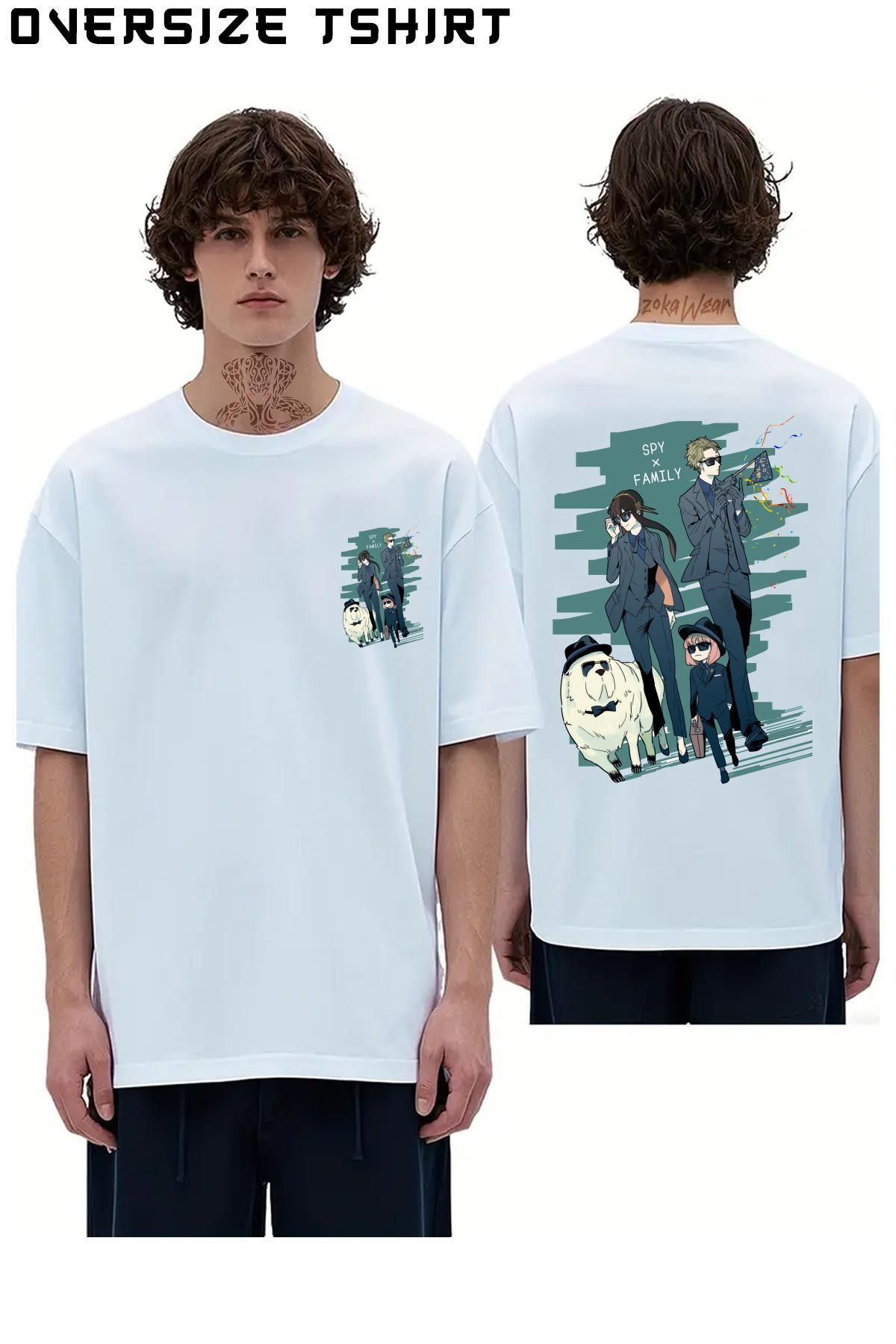 ZOKAWEAR Spy-X-Family-v2 Sırt Baskılı Oversize Tişört