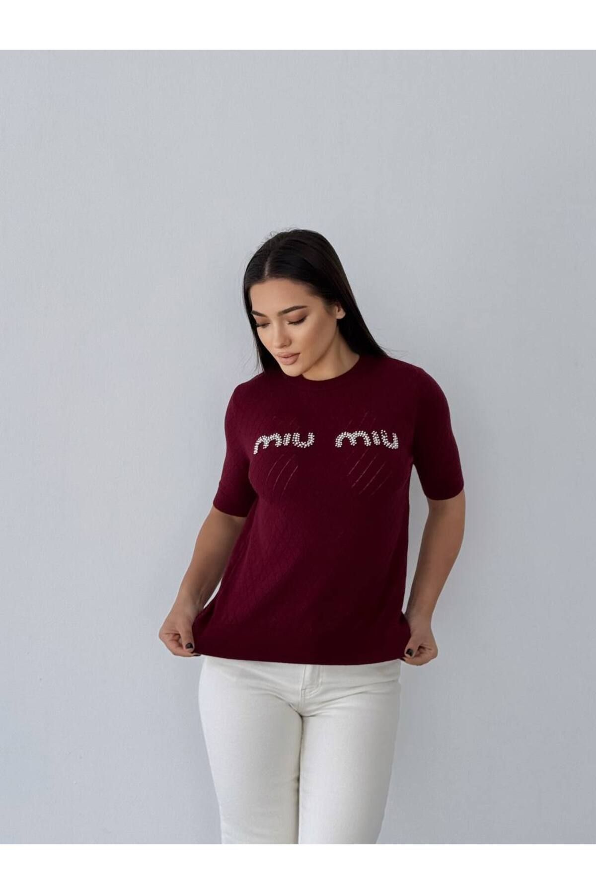 Abalı Yeni sezon -Triko (Korspan iplik) MI U MI U Taş işleme bluz