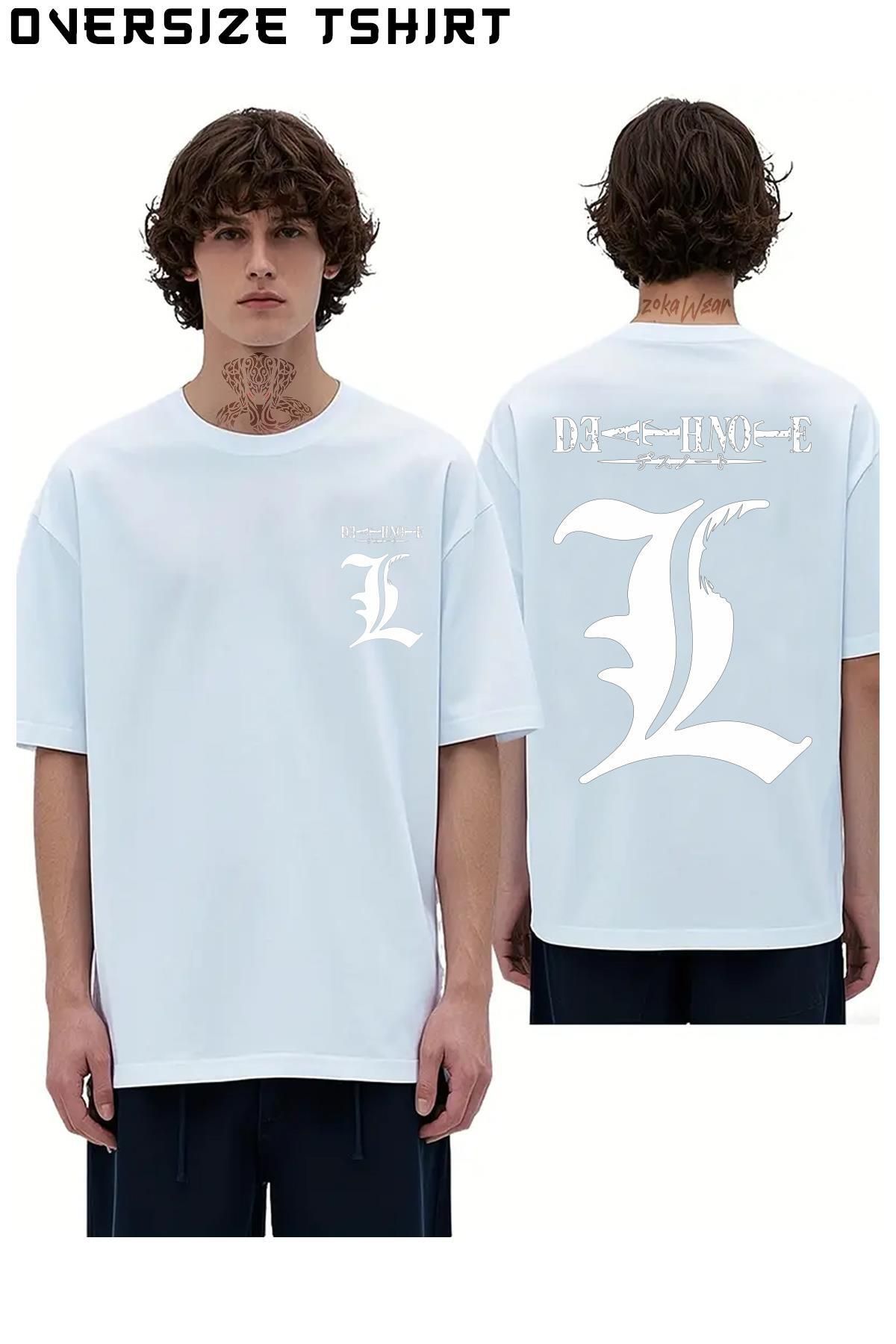 ZOKAWEAR Logo-L-V2-Death-Note Sırt Baskılı Oversize Tişört