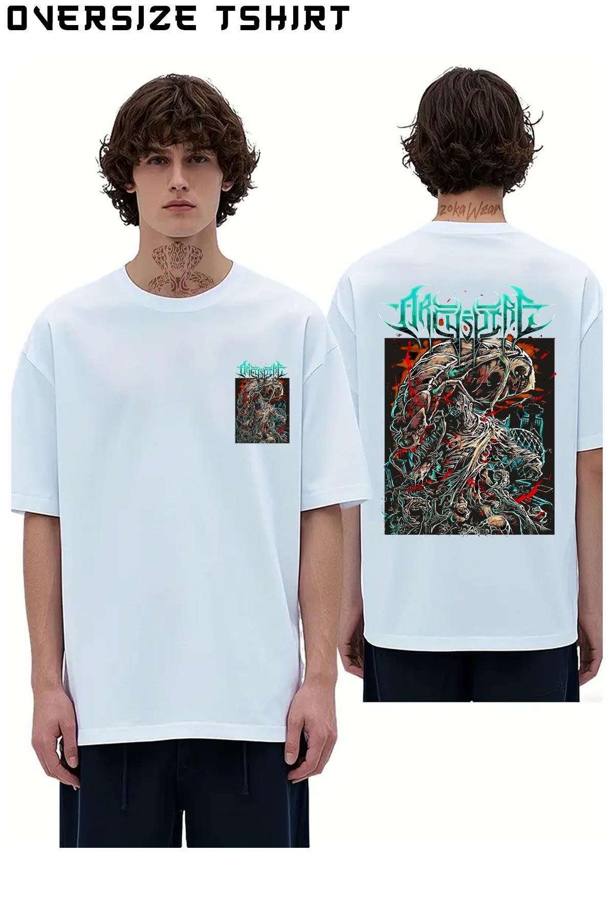 ZOKAWEAR Archspire Sırt Baskılı Oversize Tişört