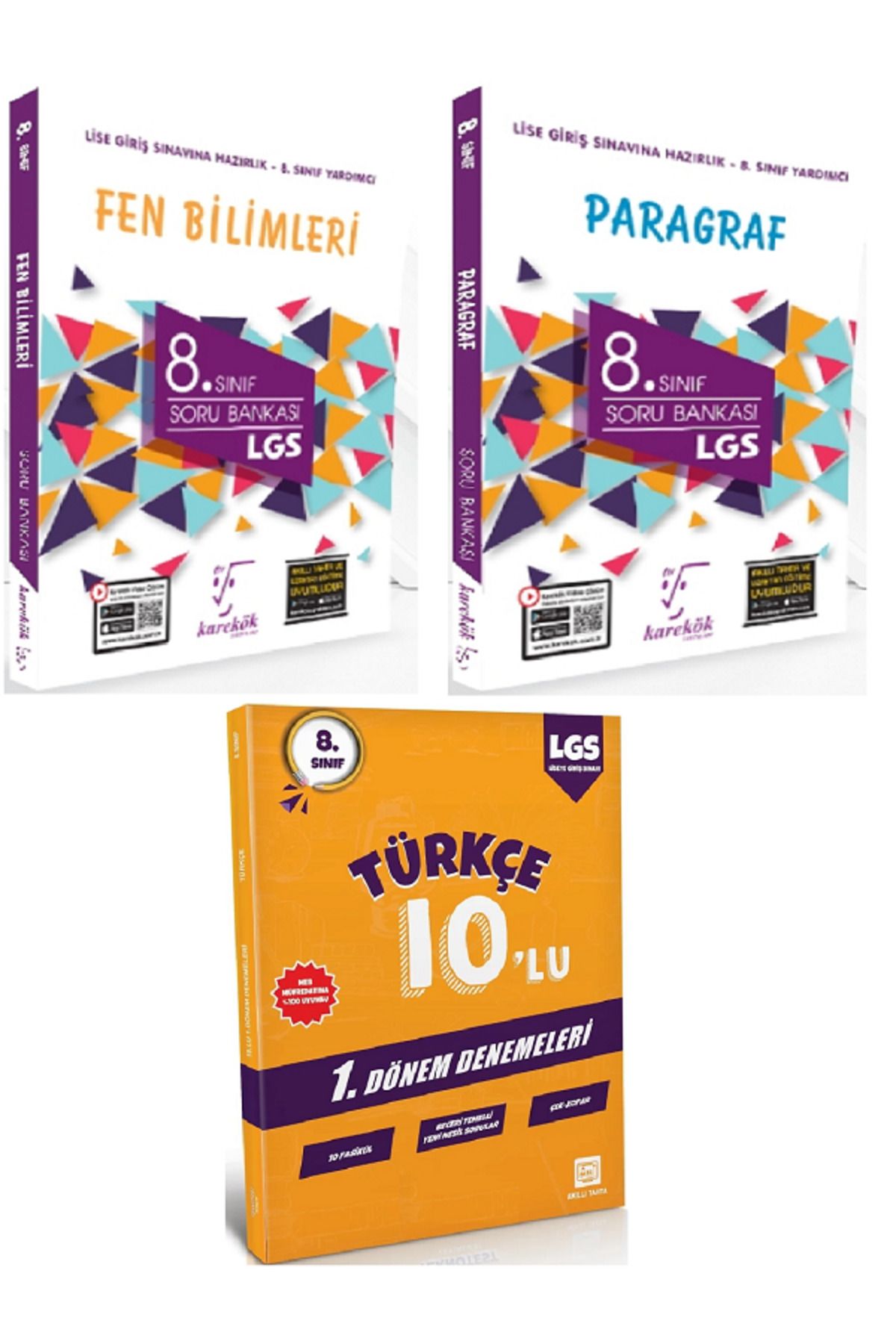 Efsane Yayınları 8.Sınıf Karakök Fen Bilimleri + Paragraf Soru Bankası / 10'Lu Türkçe Deneme HEDİYE - 3 KİTAP