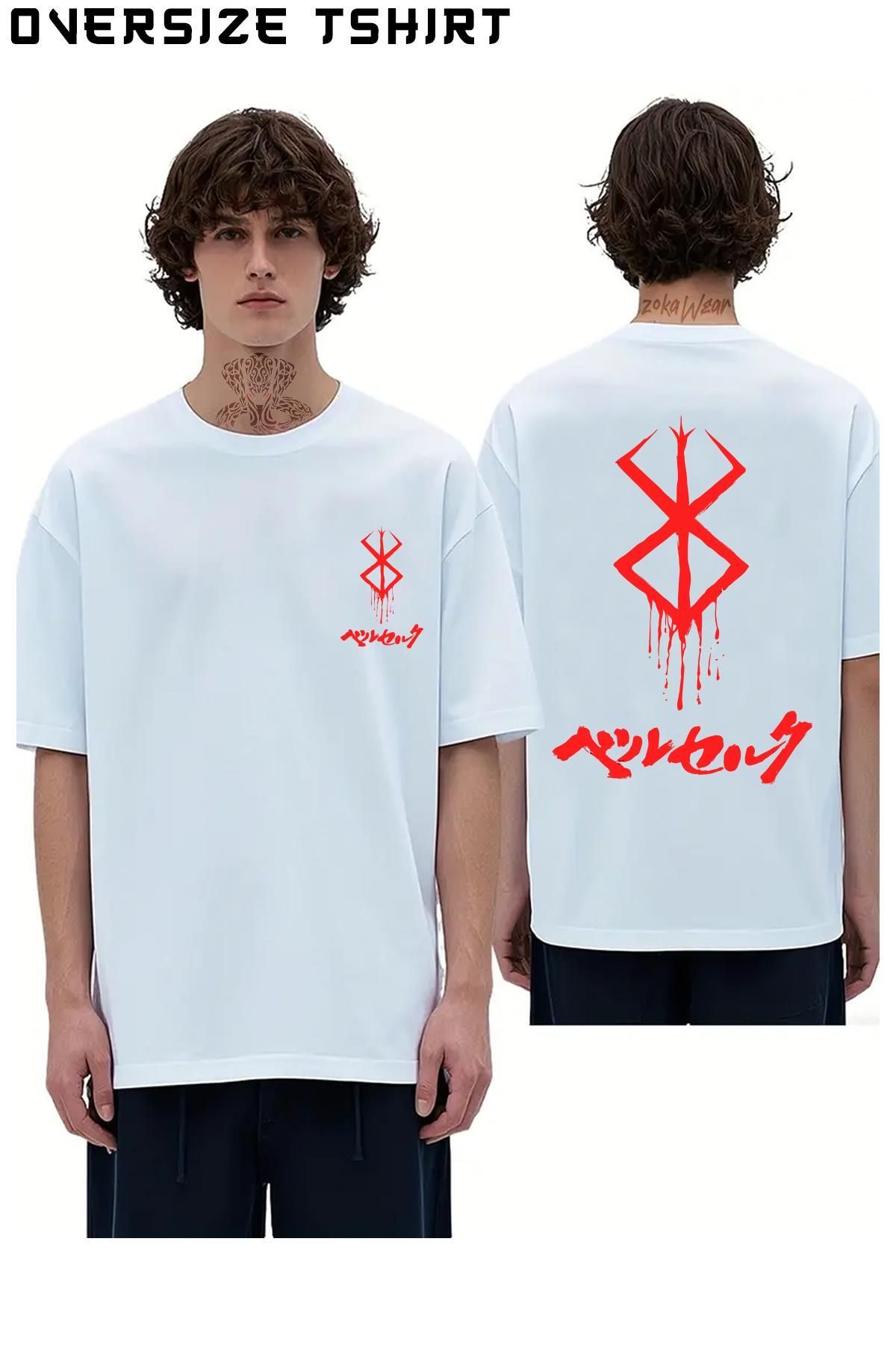 ZOKAWEAR Berserk---Mark Sırt Baskılı Oversize Tişört