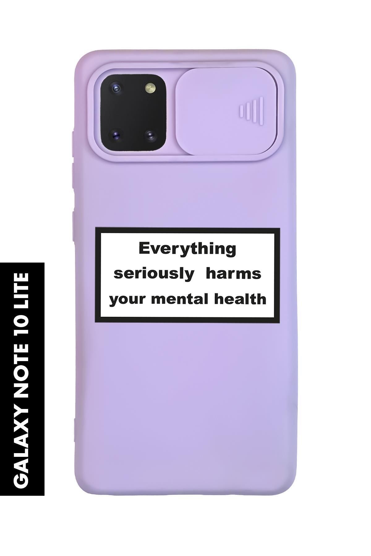 mooodcase Samsung Note 10 Lite Uyumlu Everything is Fine Desenli Slider Kamera Korumalı Telefon Kılıfı
